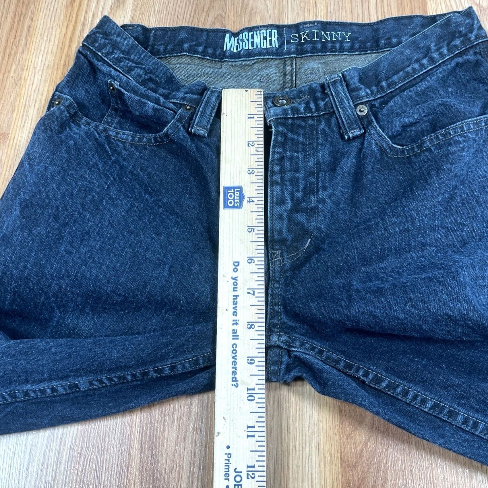 Denime Freeworld Co. Jeans Mens 30Wx31L Skinny Dark Blue Wash Denim Pants Size US 30 / EU 46 - 5 Thumbnail