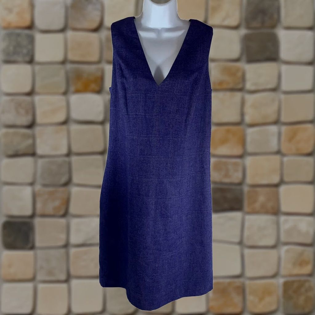 Banana Republic Banana Republic Dress Womens 10 Purple Neck Sleeveless Lined Style Size L / US 10 / IT 46 - 1 Thumbnail