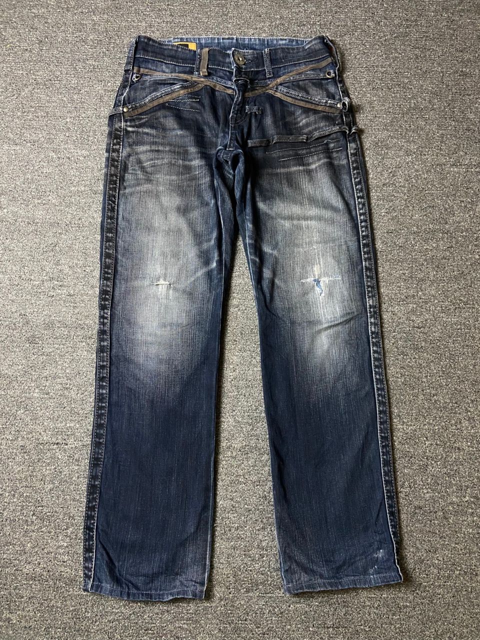 Marithe + Francois Girbaud × Vintage Marithe Francois Girbaud Distressed Denim Jeans (120) Size US 31 - 1 Thumbnail