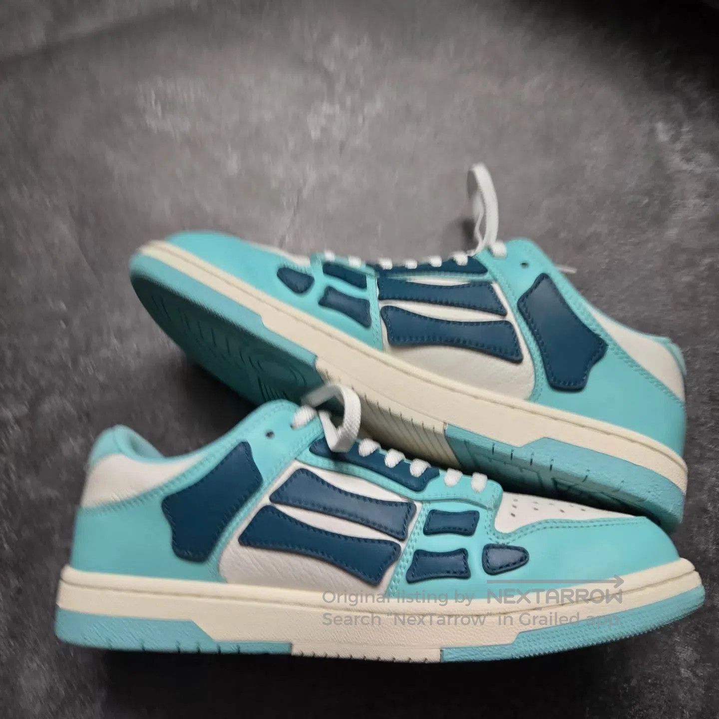 Amiri AMIRI White and Blue Bone Shoes| Size US 8 / EU 41 - 9 Thumbnail