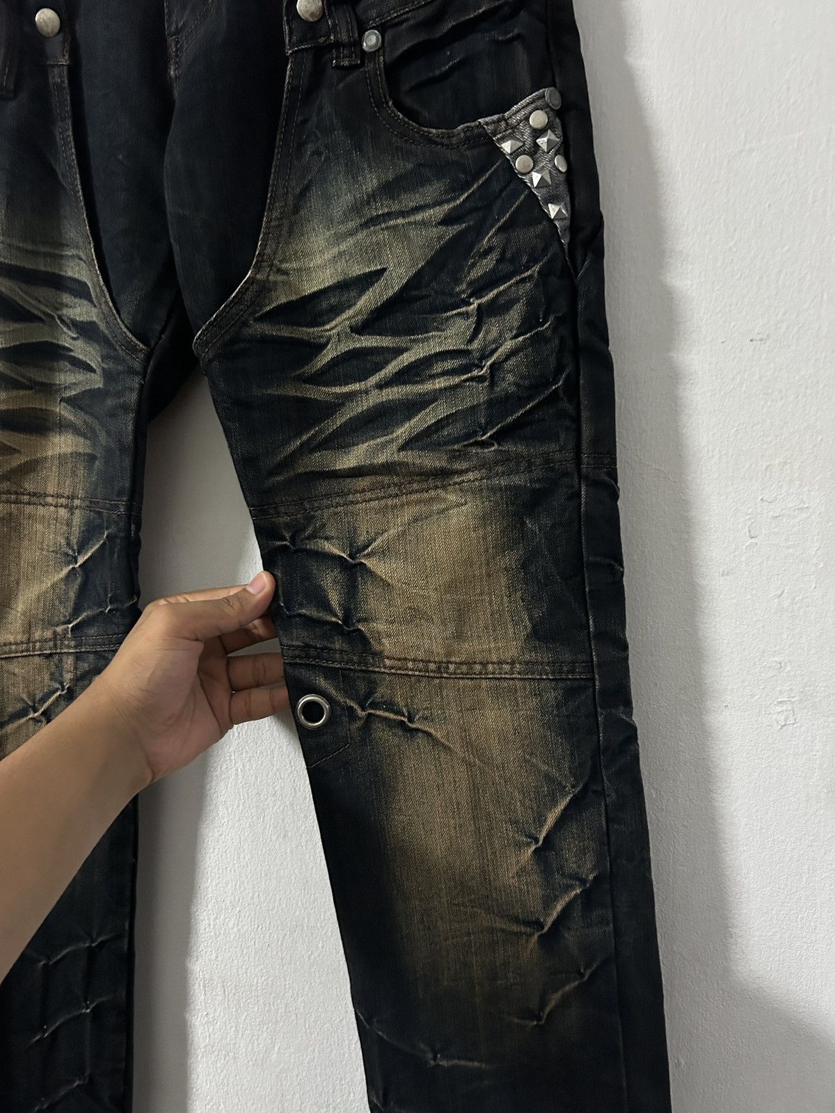 Japanese Brand 2000’s Japanese Brand sick design studded grunge punk style Size US 30 / EU 46 - 4 Thumbnail