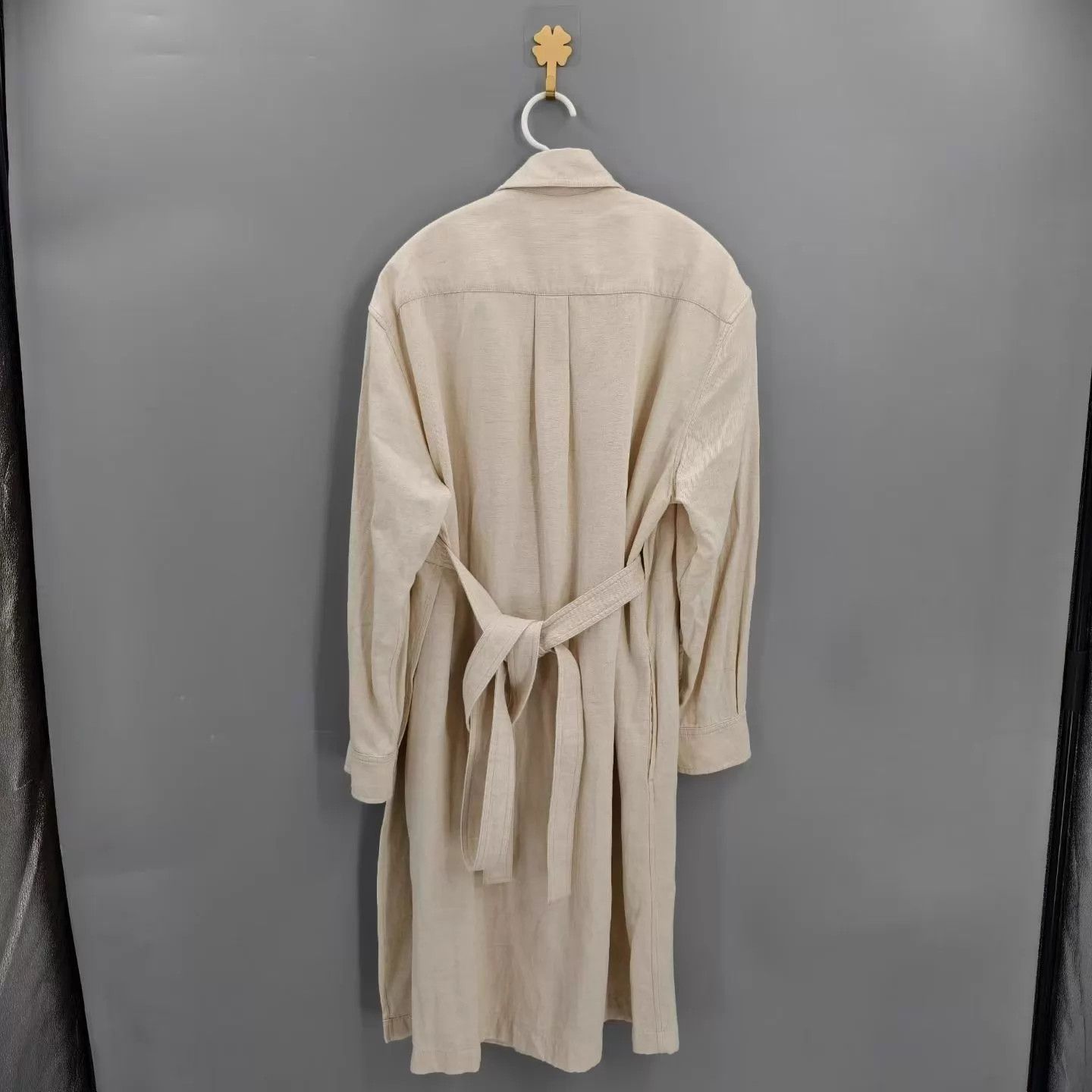 Burberry Burberry Apricot Cotton Belt Long-Sleeve Dress UK6 Size XS / US 0-2 / IT 36-38 - 2 Thumbnail