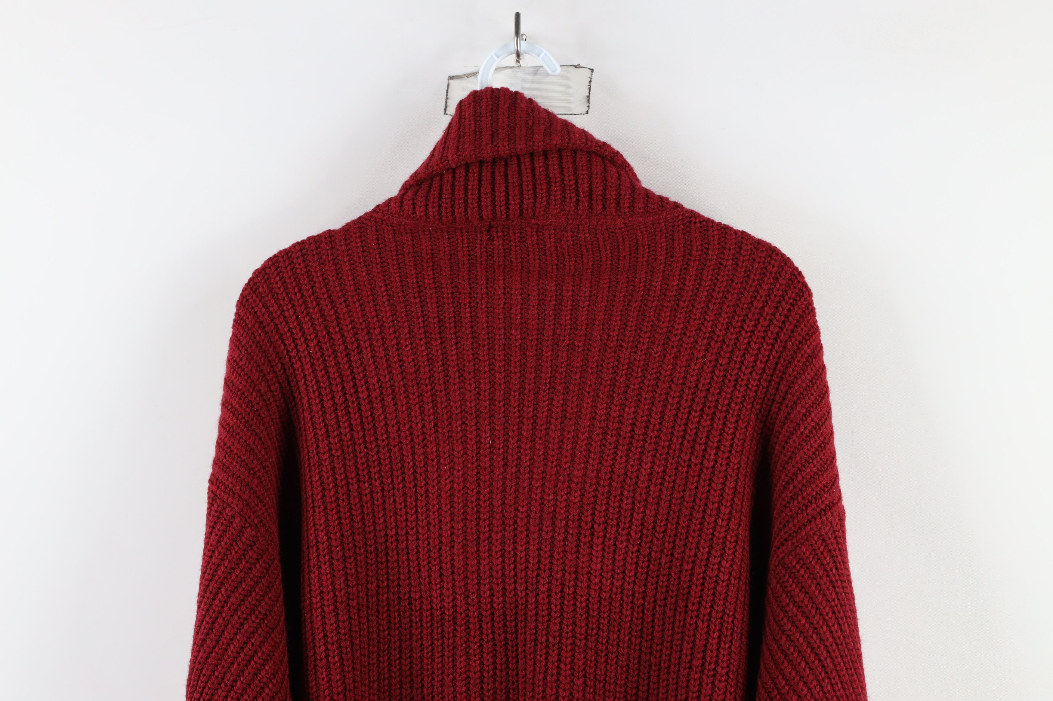 Vintage Vintage 70s Streetwear Chunky Ribbed Knit Shawl Sweater USA Size US L / EU 52-54 / 3 - 8 Thumbnail