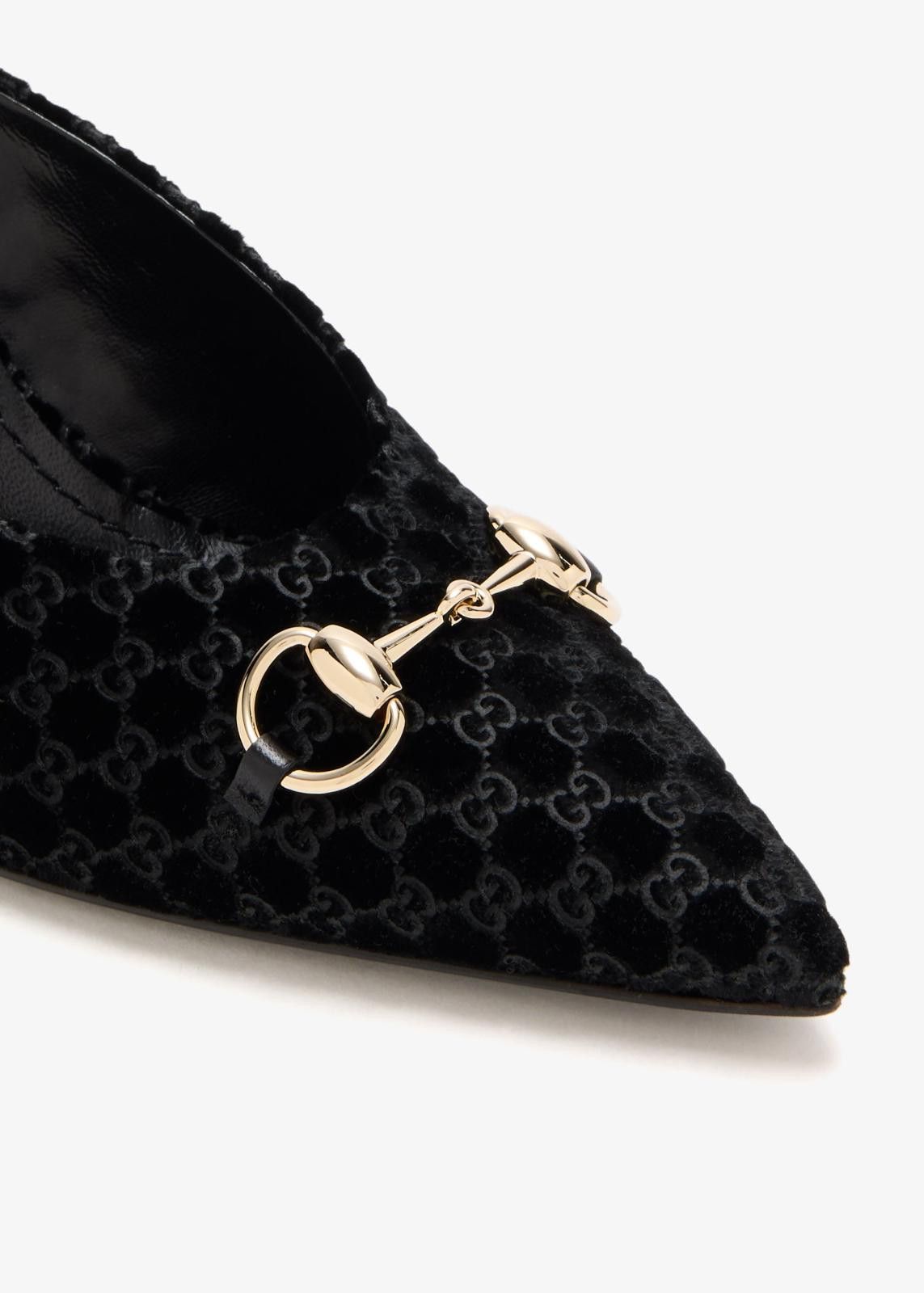 Gucci Gucci Horsebit GG Velvet Mules Size US 7.5 / IT 37.5 - 3 Thumbnail