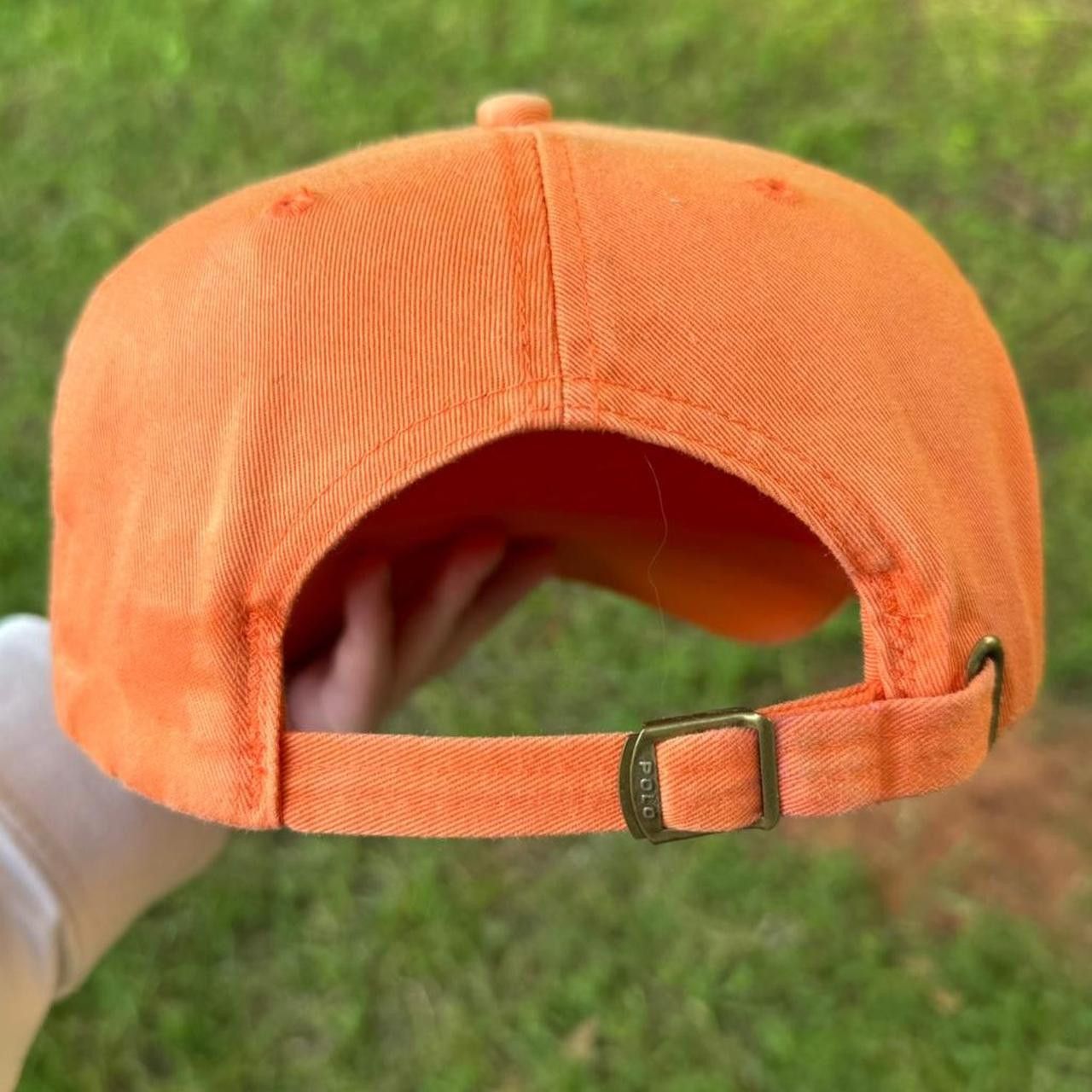 Polo Ralph Lauren Vintage 1990s Polo Sport Faded Orange Strapback Hat Size ONE SIZE - 3 Thumbnail