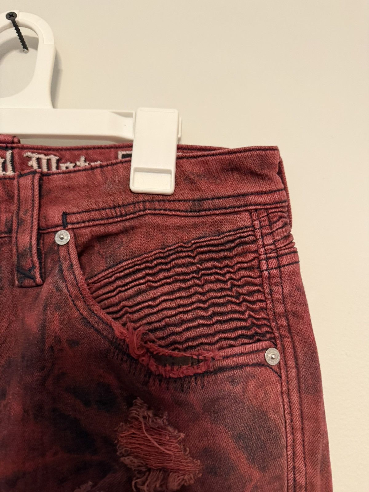 Rock Revival Men’s Rock Revival Moto Jeans-Red Size US 32 / EU 48 - 7 Thumbnail