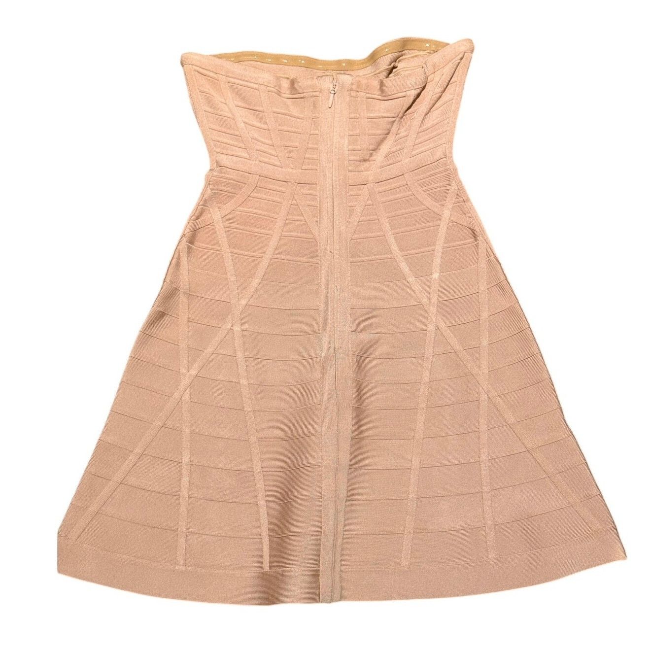 Herve Leger Hervé Léger Strapless Bandage Dress – Nude Blush | Size S Size S / US 4 / IT 40 - 3 Thumbnail