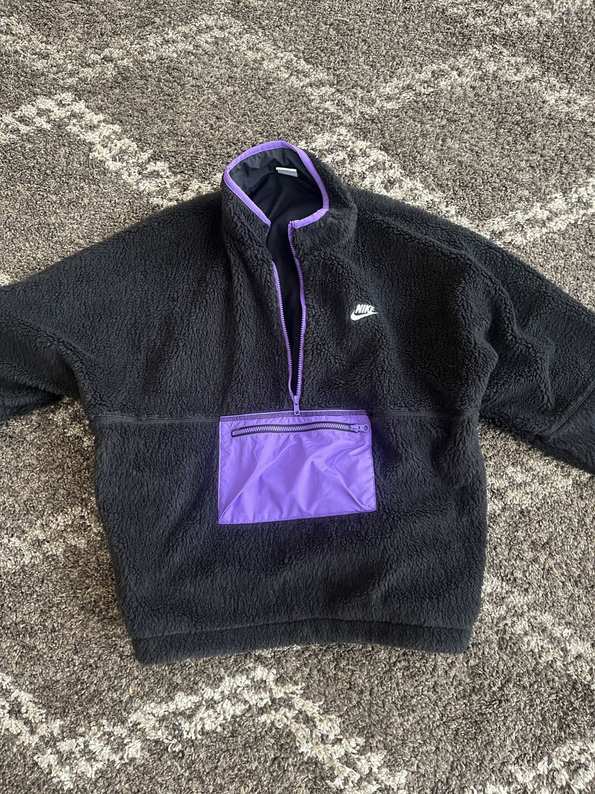 Nike Nike Half Zip Sherpa Fleece Jacket Size US L / EU 52-54 / 3 - 1 Thumbnail