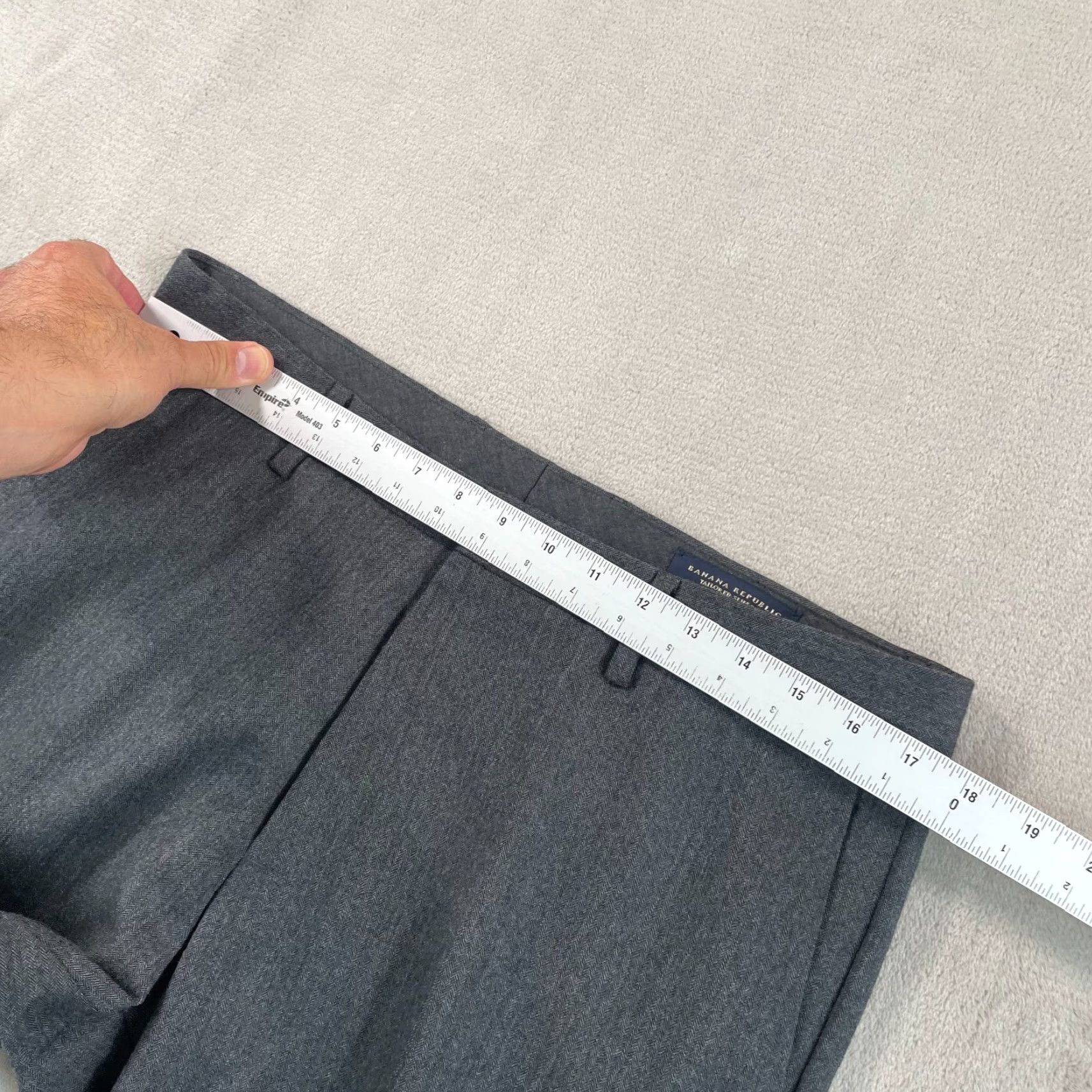 Banana Republic Banana Republic Tailored Slim Fit Trouser Pants Men 34x34 Grey 100% Wool CEO Pants Size US 34 / EU 50 - 4 Thumbnail