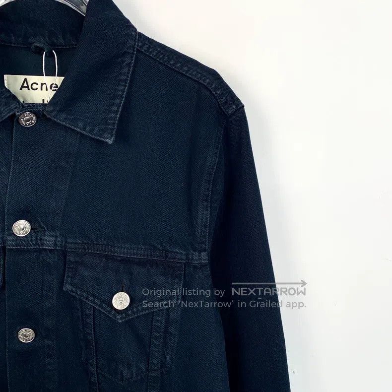 Acne Studios Acne Studios Dark Blue Cotton Lapel Long Sleeve Denim Jack Size US M / EU 48-50 / 2 - 3 Thumbnail