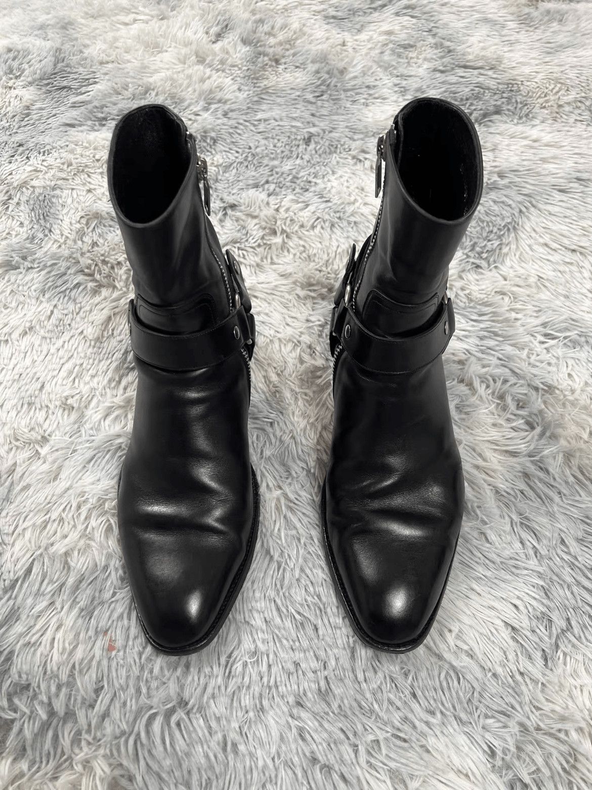 Sz 42 Saint Laurent Paris 13AW Metal Buckle Boots