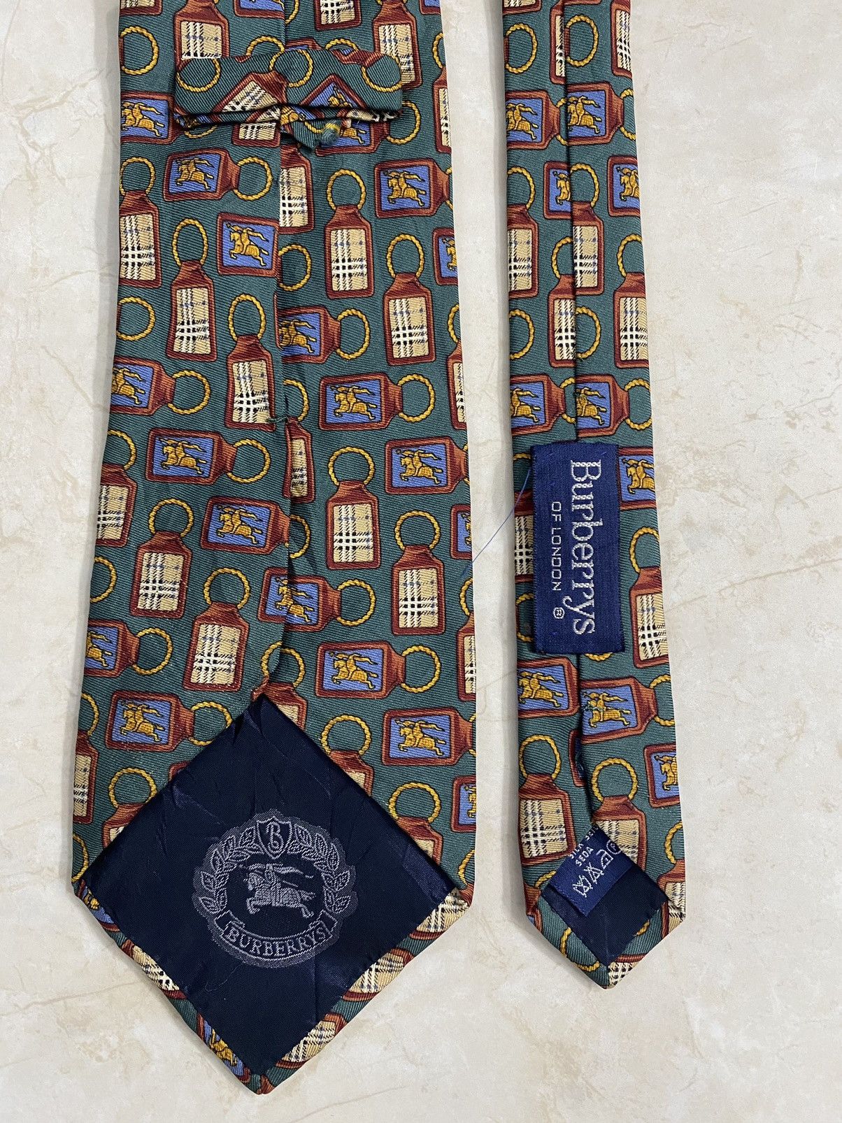 Burberry × Vintage 💥VINTAGE BURBERRY Italy necktie silk tie Size ONE SIZE - 6 Thumbnail