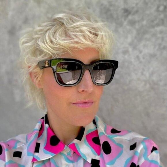 Gucci Gucci GG0998S 001 Sunglasses Black Square Frame, Grey Lenses Size ONE SIZE - 5 Thumbnail