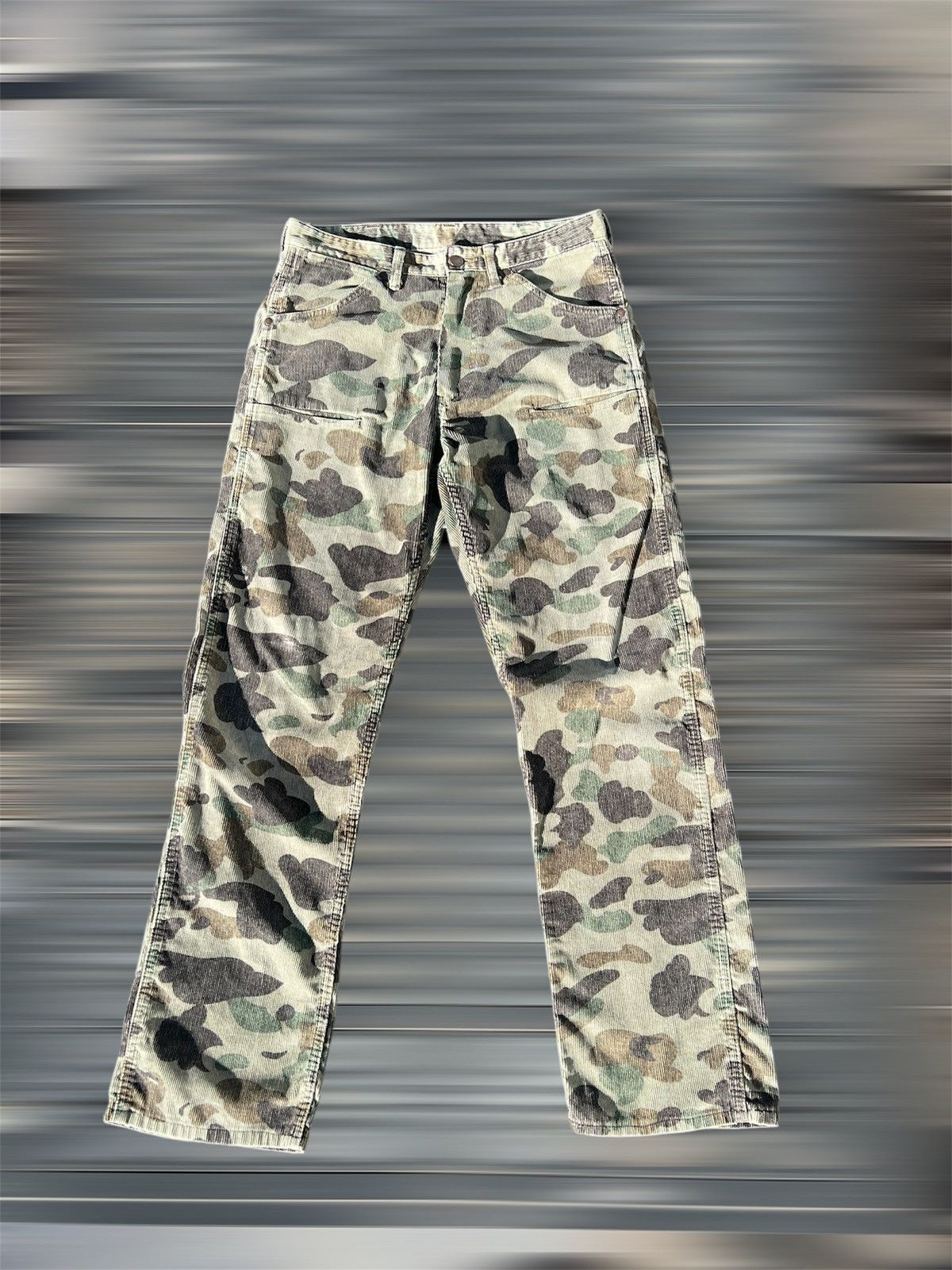 Bape Green Camo Corduroy Pants Size US 28 / EU 44 - 1 Thumbnail