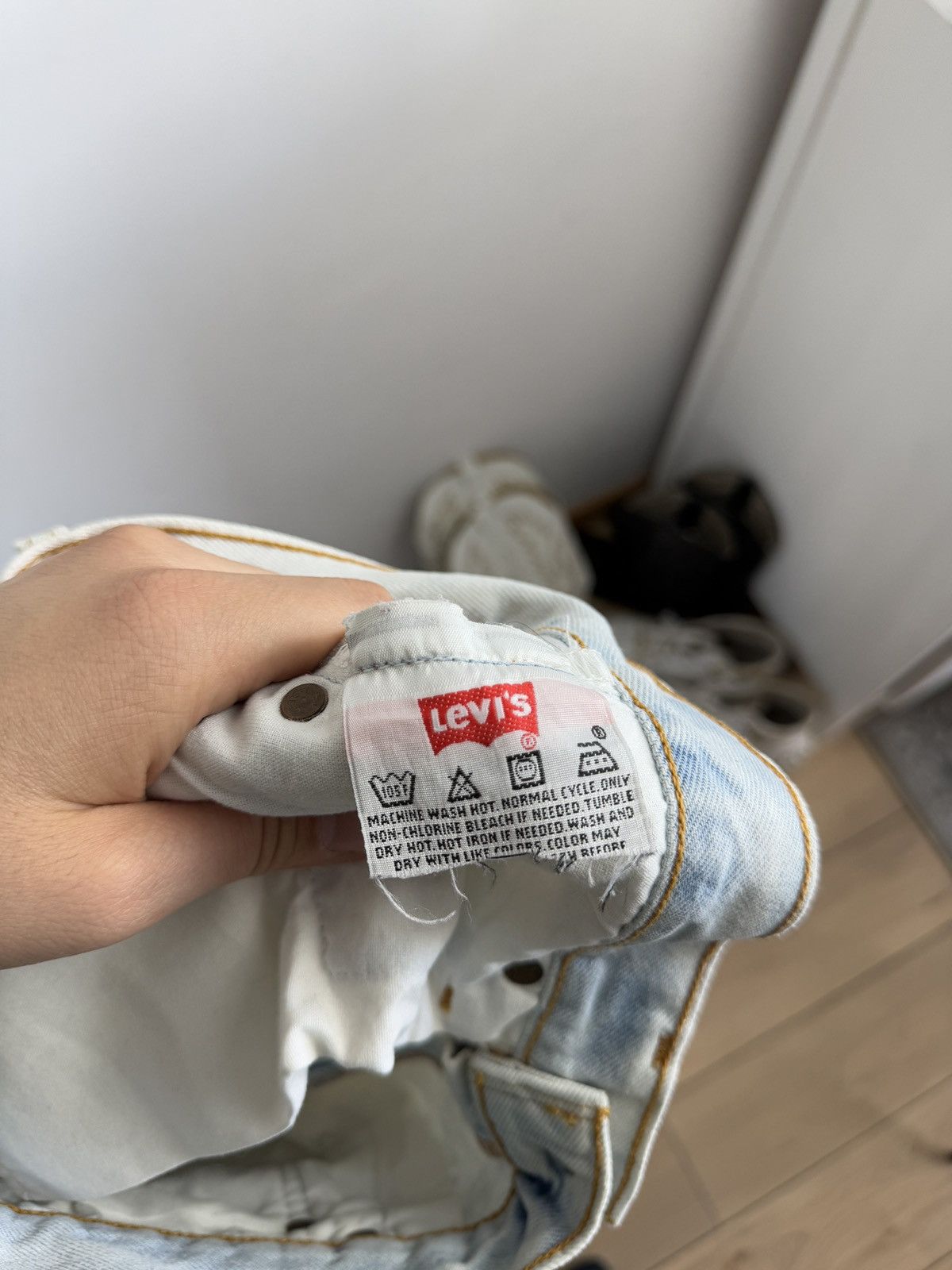 Levi's × Levi's Vintage Clothing Levi’s 501 babyblue white denim pants 28x32 skate streetwear Size US 28 / EU 44 - 7 Thumbnail