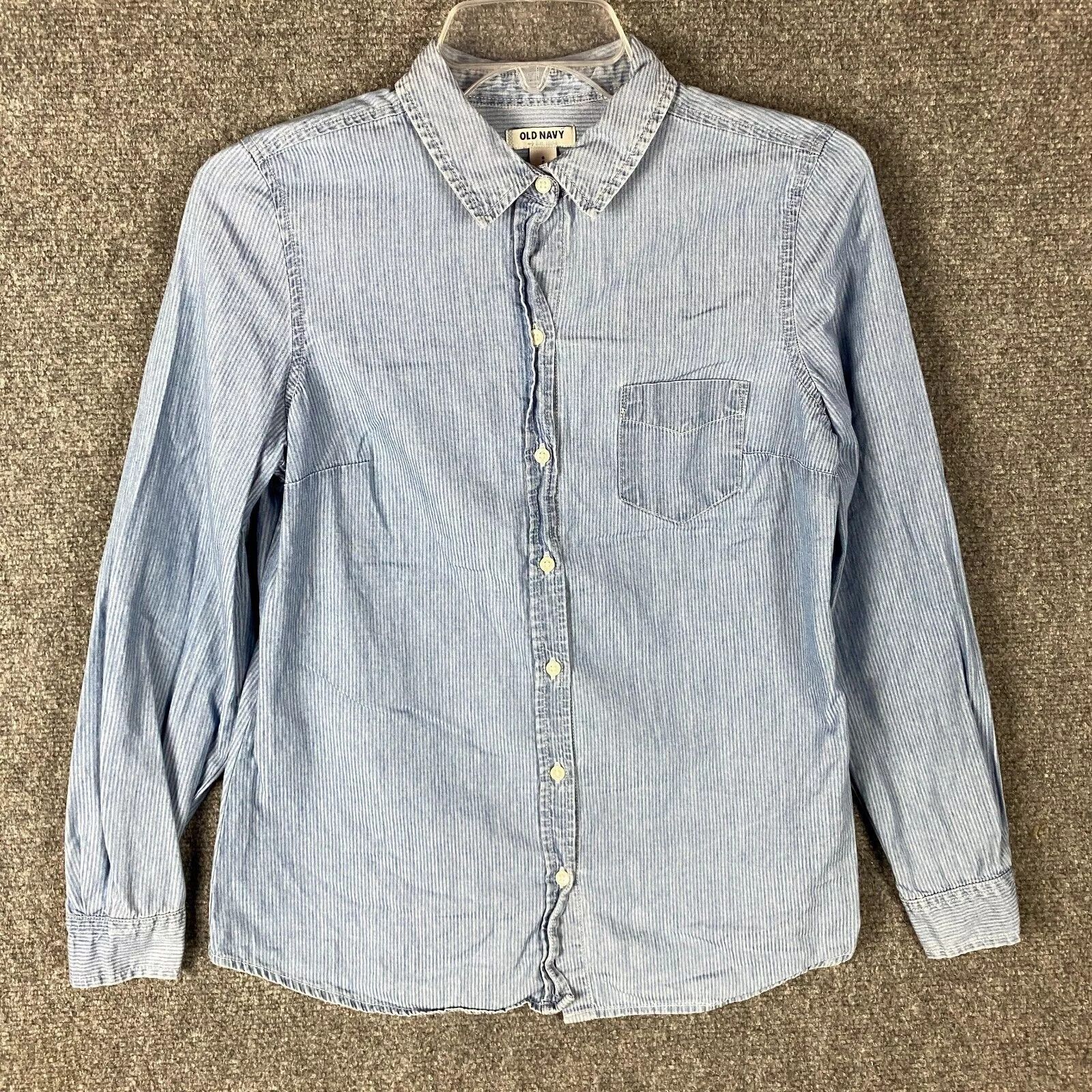 Old Navy Old Navy Button Up Top Women's Small Long Sleeve Striped S Size S / US 4 / IT 40 - 1 Thumbnail