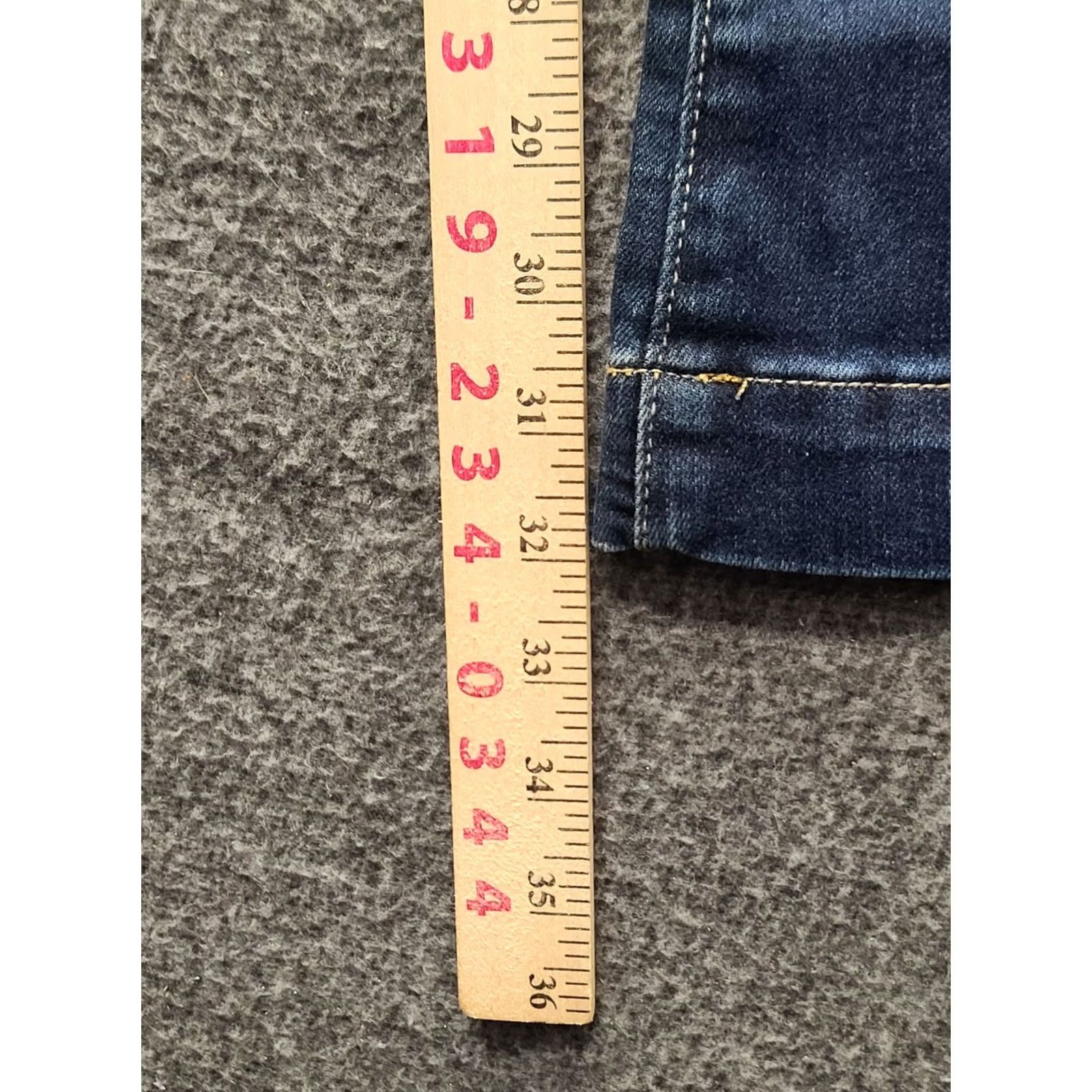 Vintage Judy Blue Jeans Womens 11 30x32 Regular High Rise Flared City Carson City Blue Denim Stretch Pockets Zipper Button Lace-up? Size 32" / US 10 / IT 46 - 6 Thumbnail