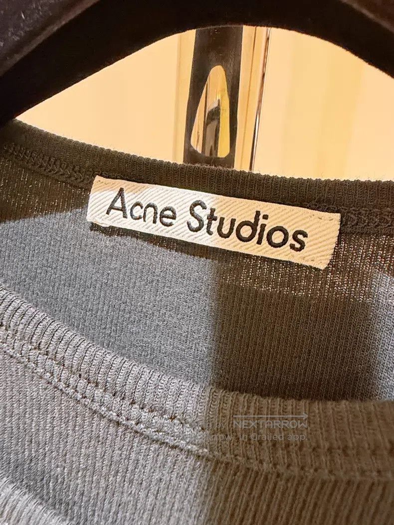Acne Studios Acne Studios Dark Blue Lettering Print Fake Two Piece Long Size XS / US 0-2 / IT 36-38 - 7 Thumbnail