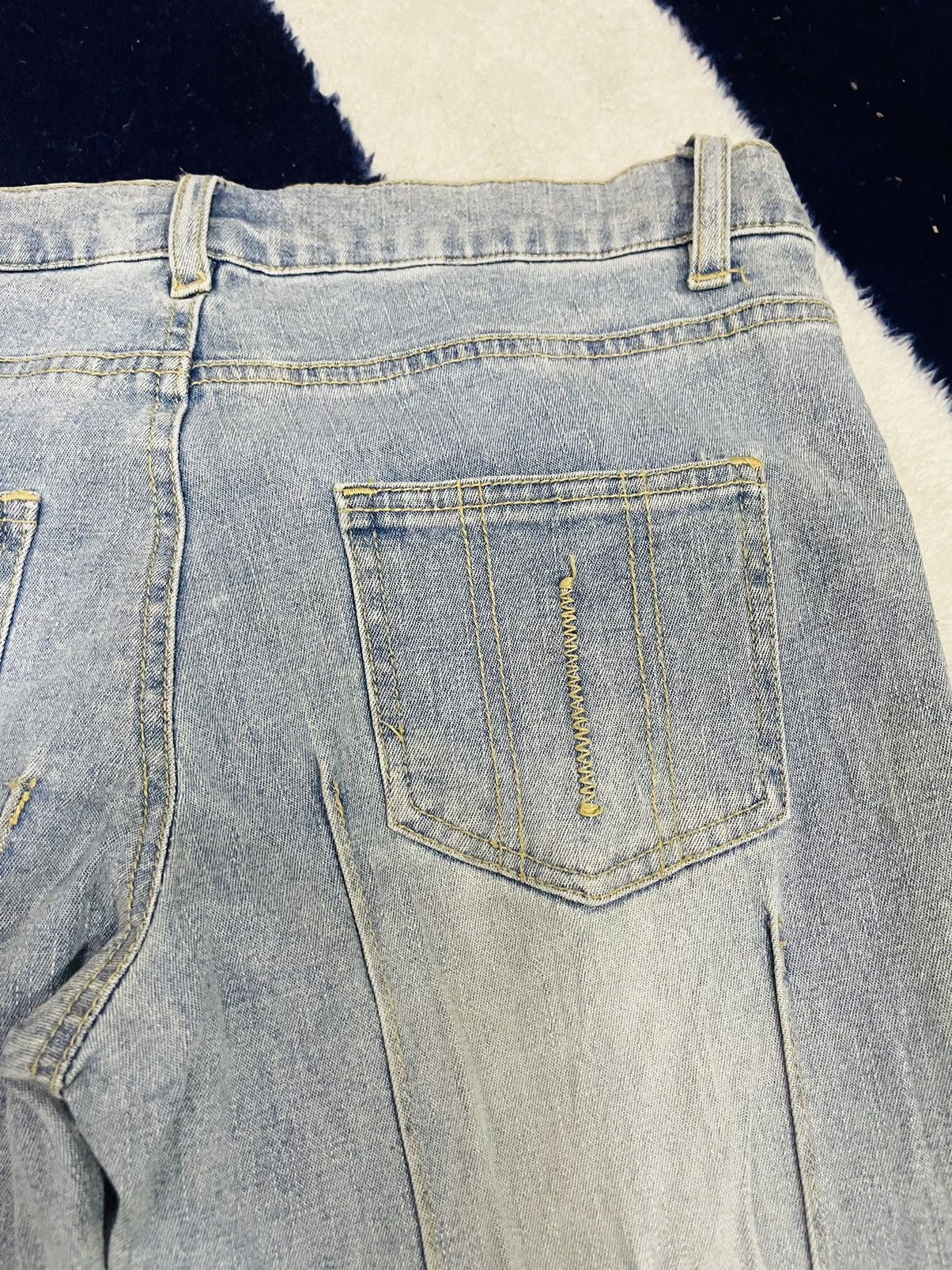Japanese Brand Overs Points Flare Jeans (13) Size 28" / US 6 / IT 42 - 5 Thumbnail