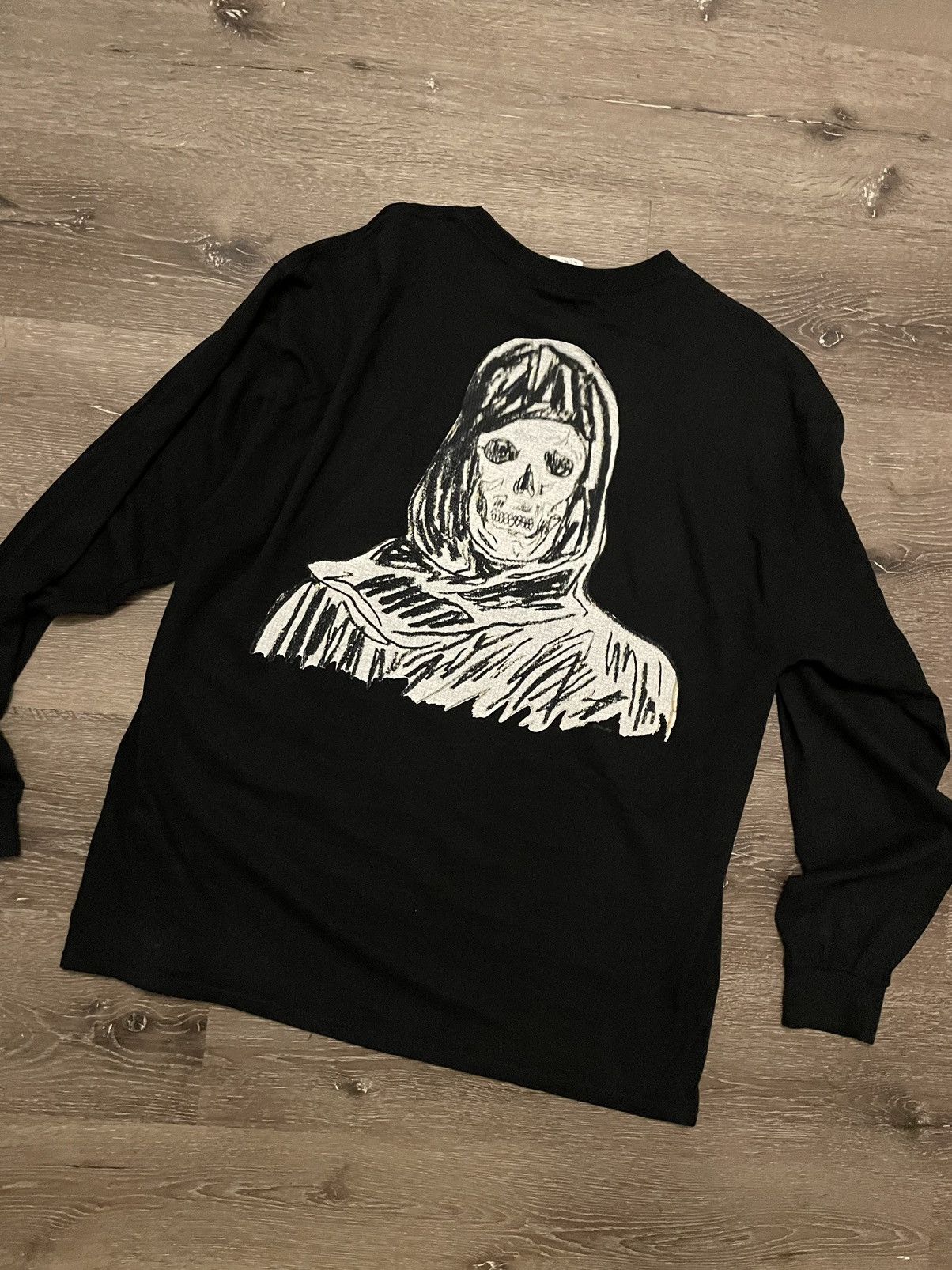 image of Kanye West x Wes Lang Yeezus Tour Merch in Black, Men's (Size XL)