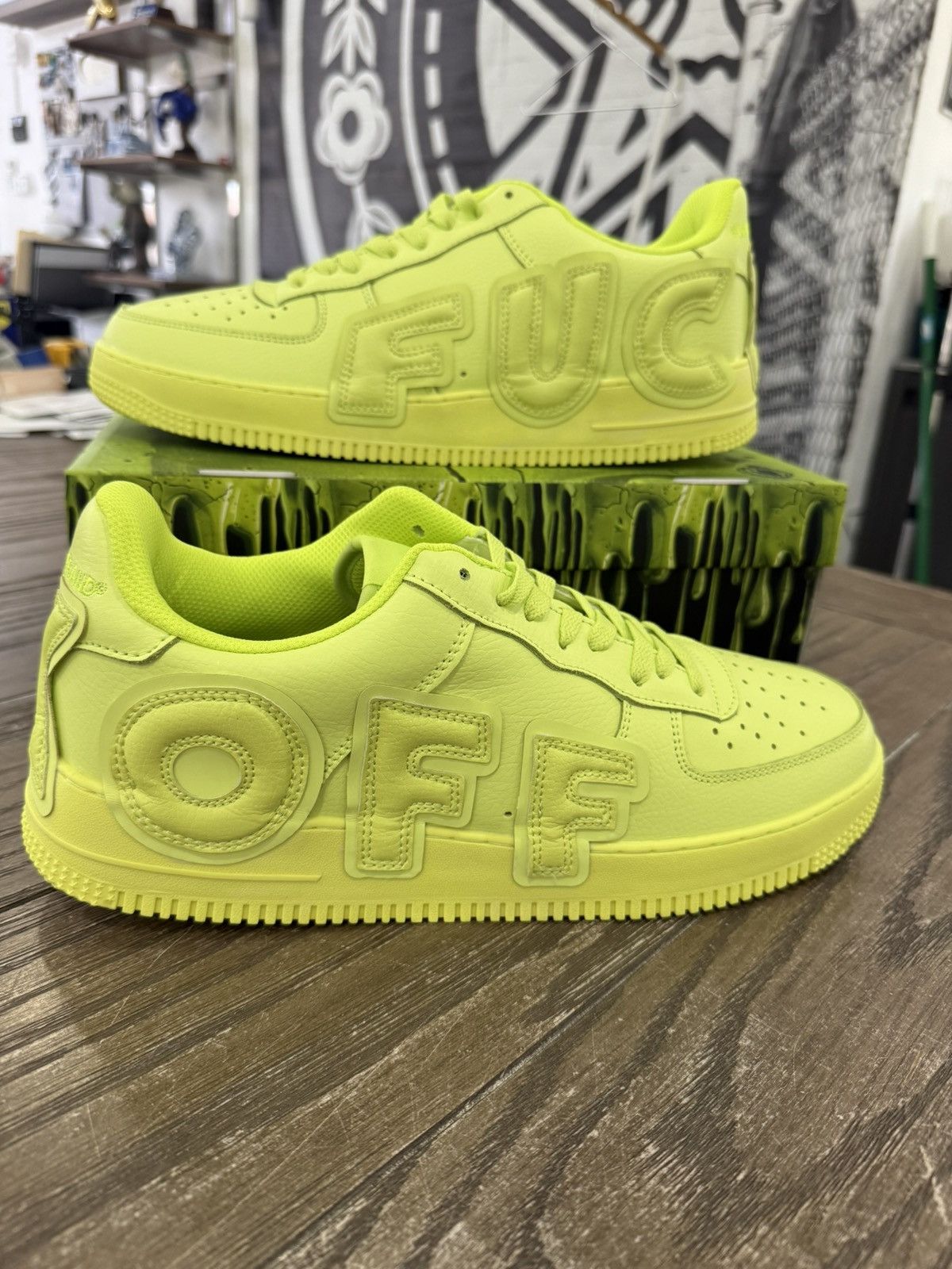 Designer 🖕🏻 FYB Fuck Your Brand FUCK OFF Slime AF1 CPFM Low Size 13 🖕🏻 Size US 13 / EU 46 - 1 Thumbnail