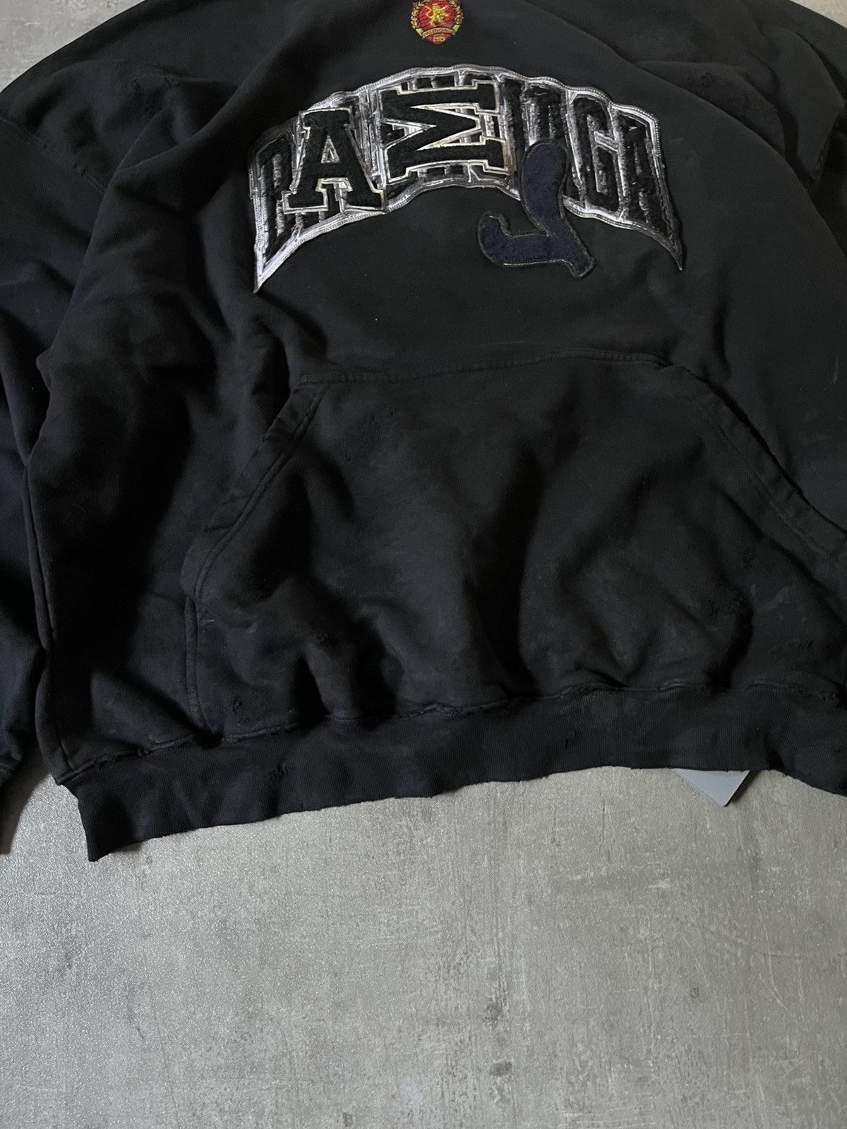 Balenciaga Balenciaga Skater hoodie black distressed rare Size US XL / EU 56 / 4 - 4 Thumbnail