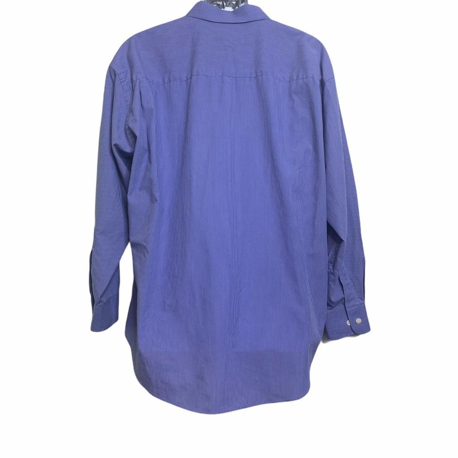 Yves Saint Laurent Yves Saint Laurent Pin Stripe Blue Navy Shirt XL 17 32 33 Size US XL / EU 56 / 4 - 5 Thumbnail