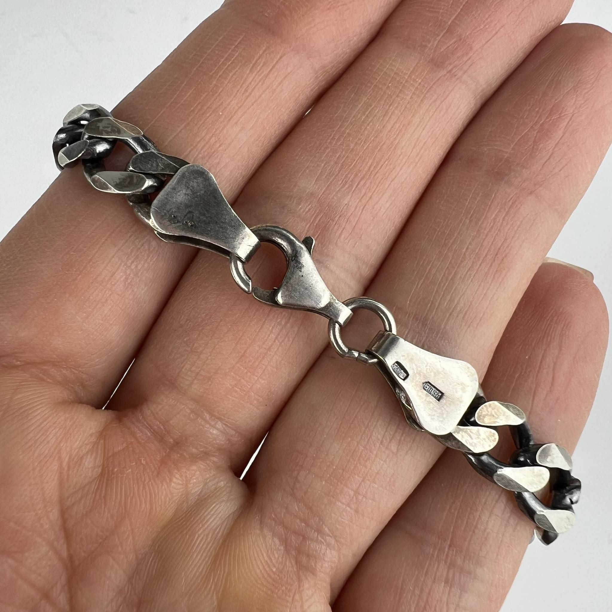 Vintage Vintage Sterling Silver 925 Chain Bracelet Marked 19 gr Size ONE SIZE - 4 Thumbnail