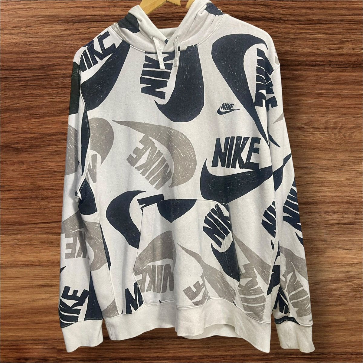 Nike Nike OverPrinted Hoodie Pullover Size US XL / EU 56 / 4 - 1 Thumbnail