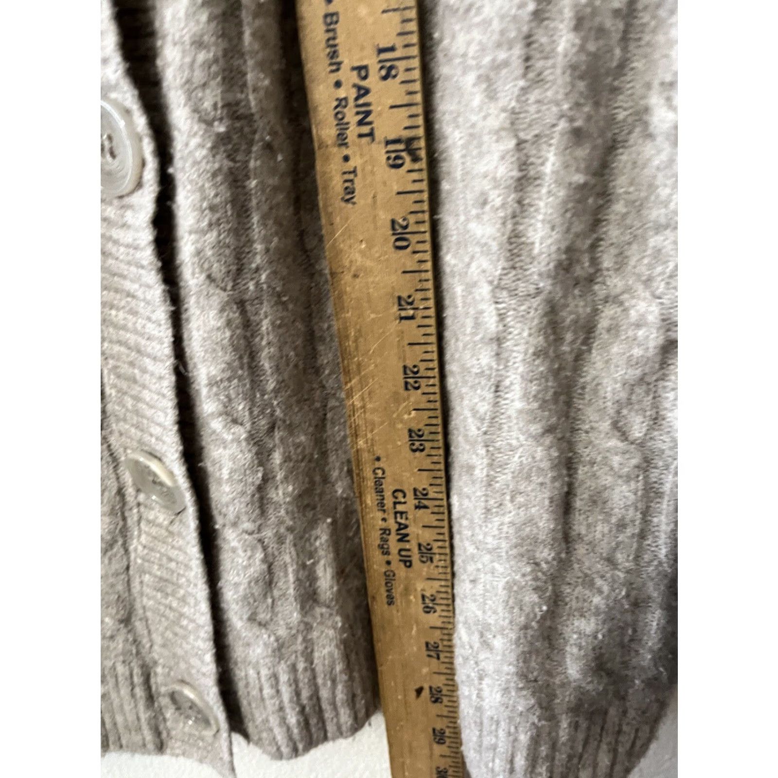 H&M H&M Womens Wool Blend Cardigan Gray Beige Size XS Jewel Button Sweater Size XS / US 0-2 / IT 36-38 - 4 Thumbnail