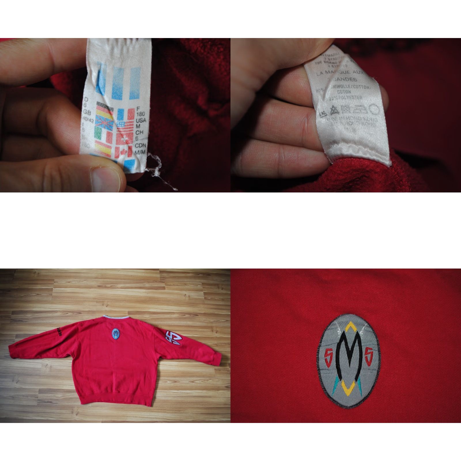 Adidas RARE VINTAGE NBA DIKEMBE MUTOMBO #55 ADIDAS SWEATSHIRT 90s SIZE MENS RED MEDIUM Sweatshirt Mens Size M Red 90s NBA DIKEMBE MUTOMBO adidas Size US M / EU 48-50 / 2 - 8 Thumbnail