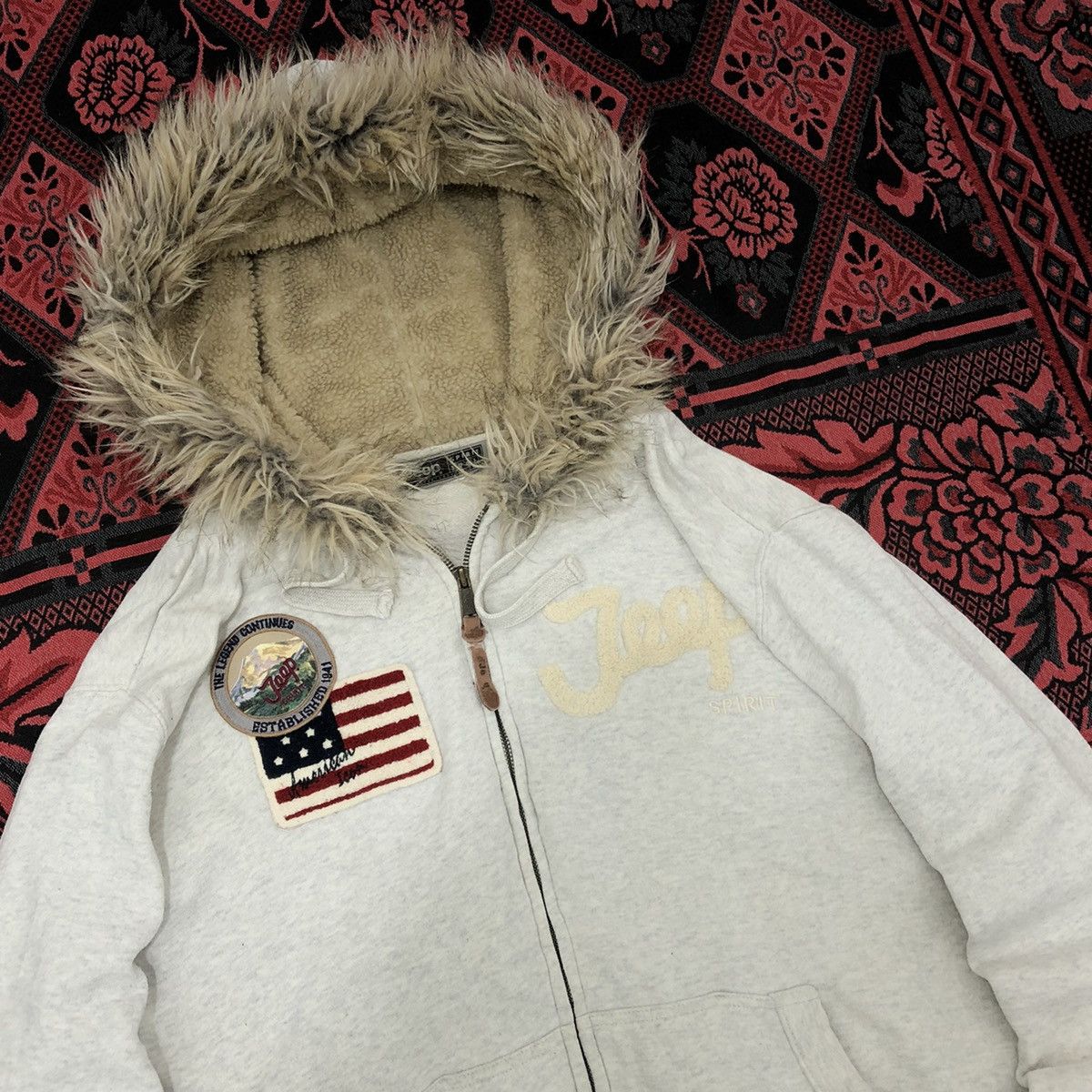 If Six Was Nine JEEP FAUX FUR HOODED JACKET Size US XL / EU 56 / 4 - 2 Thumbnail