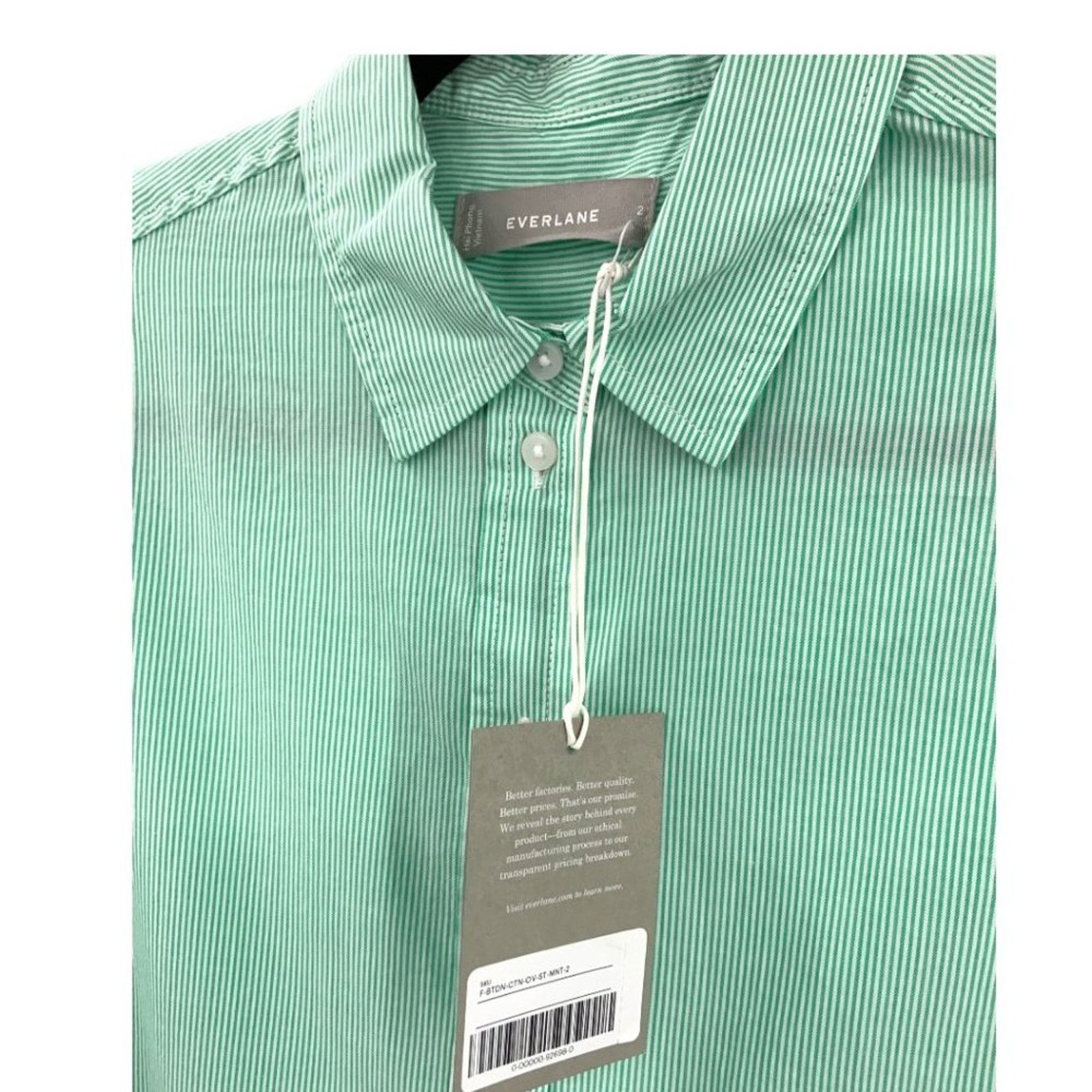 Everlane Everlane 100% Cotton Striped Button Down Oversized Top 2 NWT Size XS / US 0-2 / IT 36-38 - 3 Thumbnail