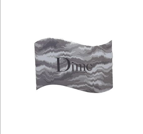 Dime Dime Wave Sticker Grey Distortion Size ONE SIZE - 1 Thumbnail