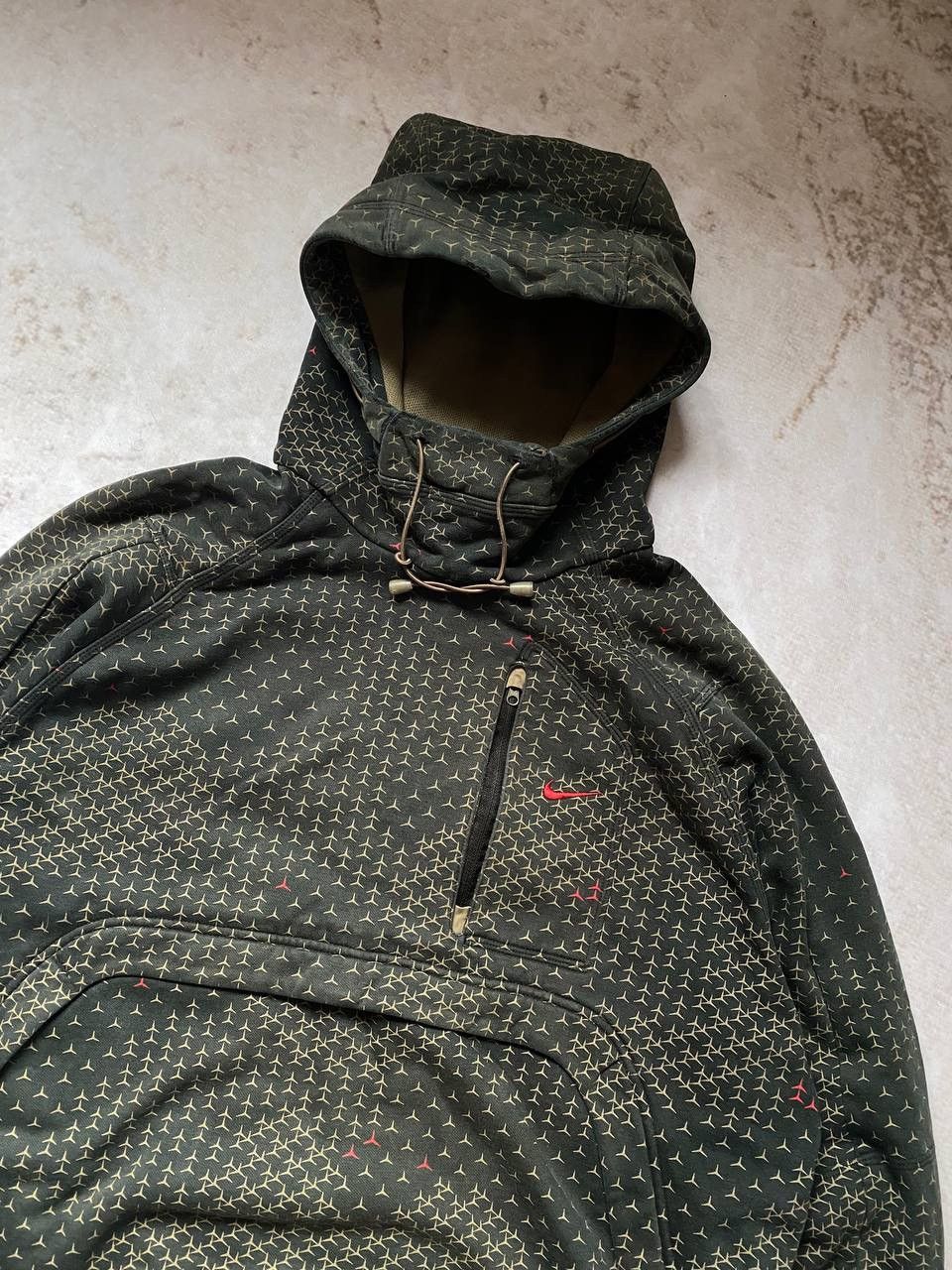 Nike × Vintage Vintage 00s Nike Air Ninja Hoodie Monogram Y2K Drill Size US L / EU 52-54 / 3 - 3 Thumbnail