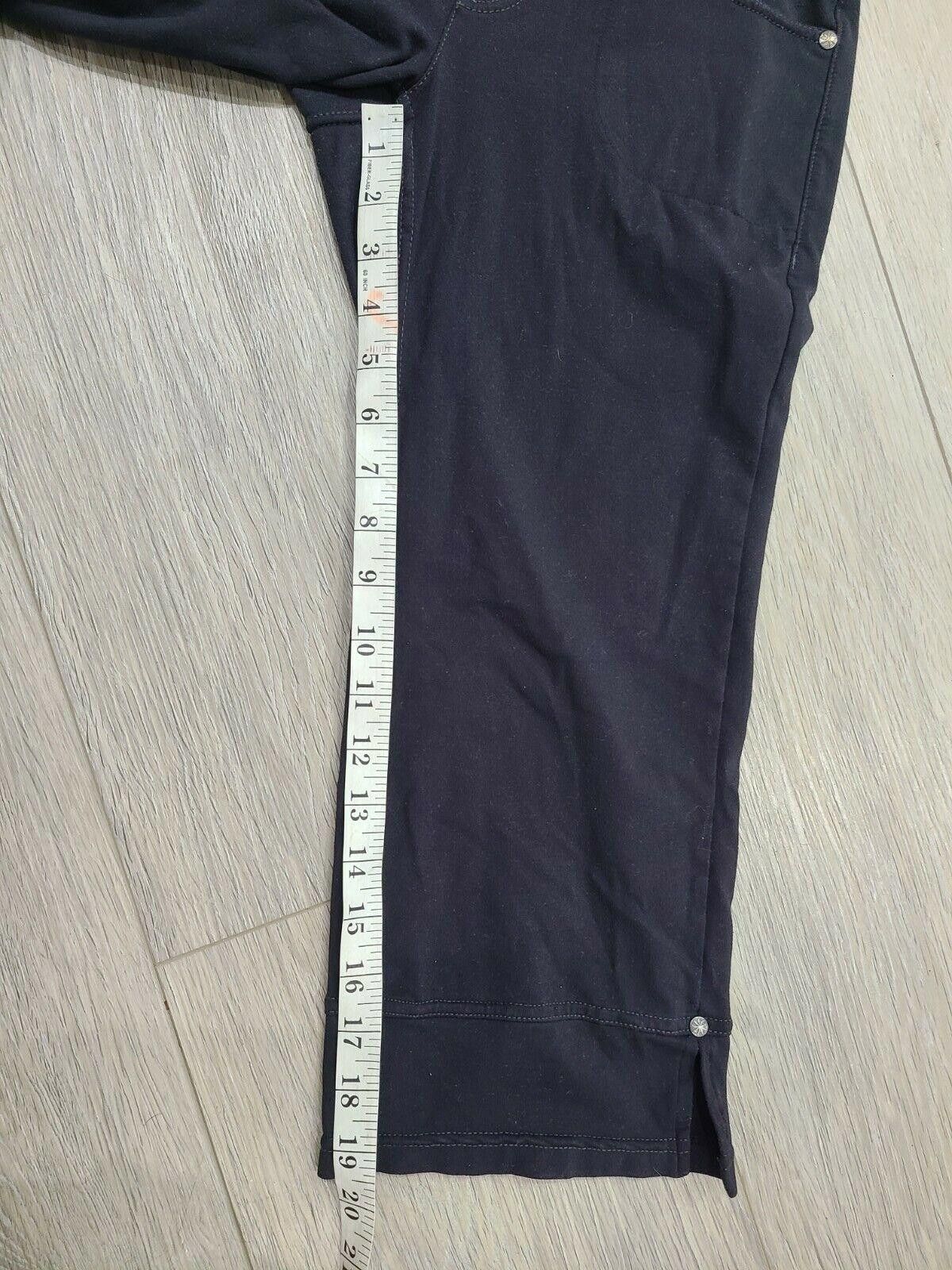 Designer Athleta Capri Pants Small Grey Yoga Pilates Size 28" / US 6 / IT 42 - 6 Thumbnail