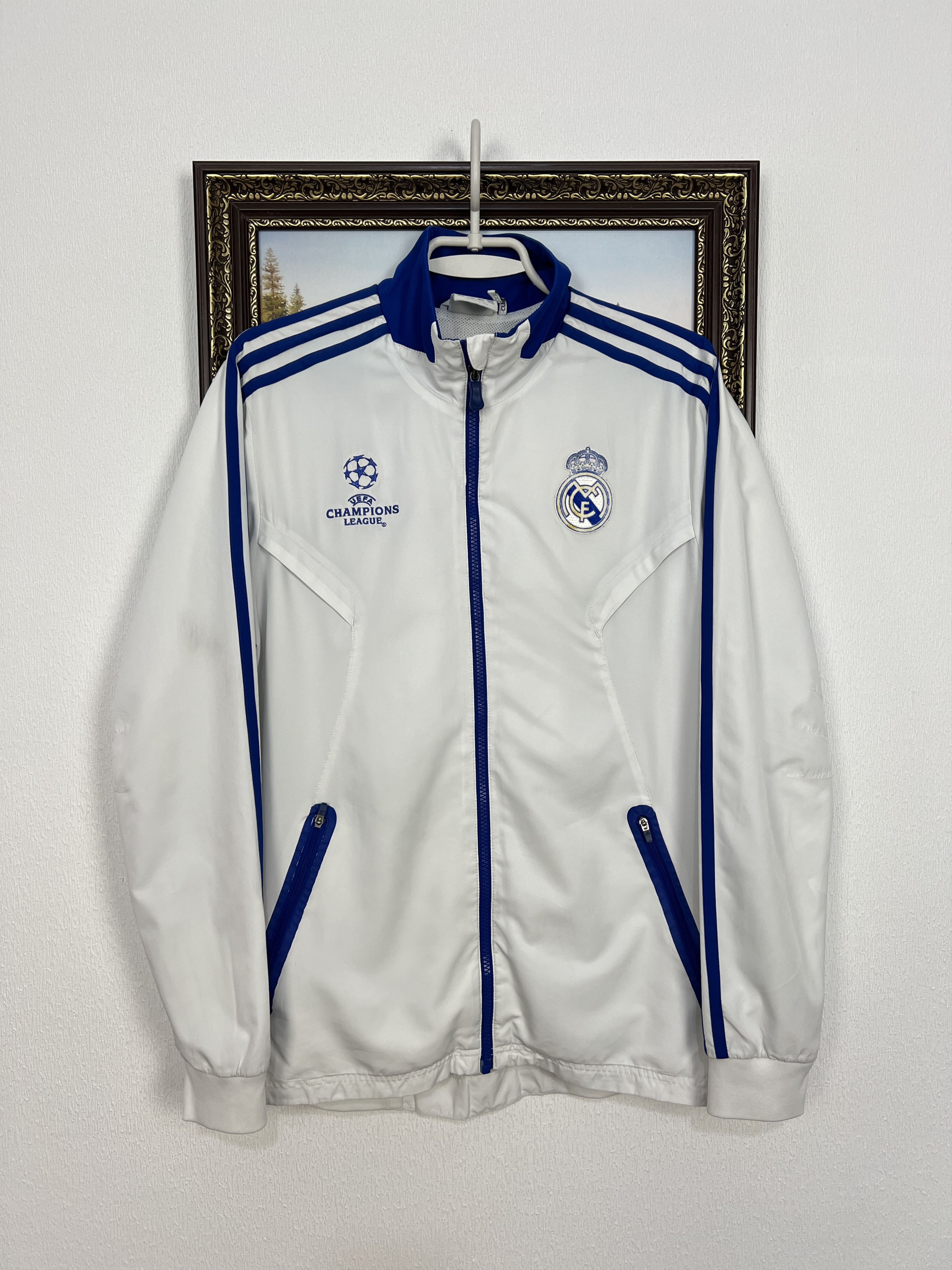 Adidas Vintage Adidas Real Madrid White Football Jacket Soccer Size US M / EU 48-50 / 2 - 1 Thumbnail