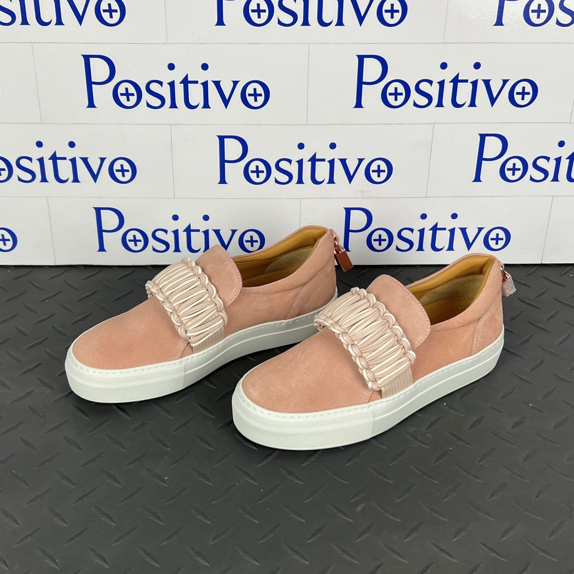 Buscemi Buscemi 40MM Braid Pale Pink Suede Sneakers US 9 SAMPLE Size US 9 / IT 39 - 2 Thumbnail