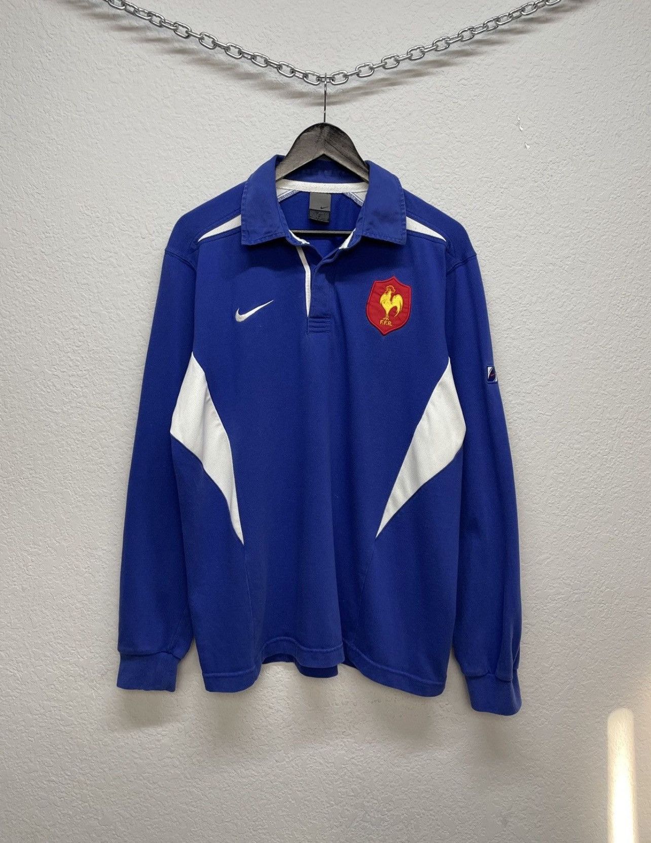 Vintage Vinitage Y2K Nike France 2000s Rugby Polo Sweatshirt Size US M / EU 48-50 / 2 - 8 Thumbnail