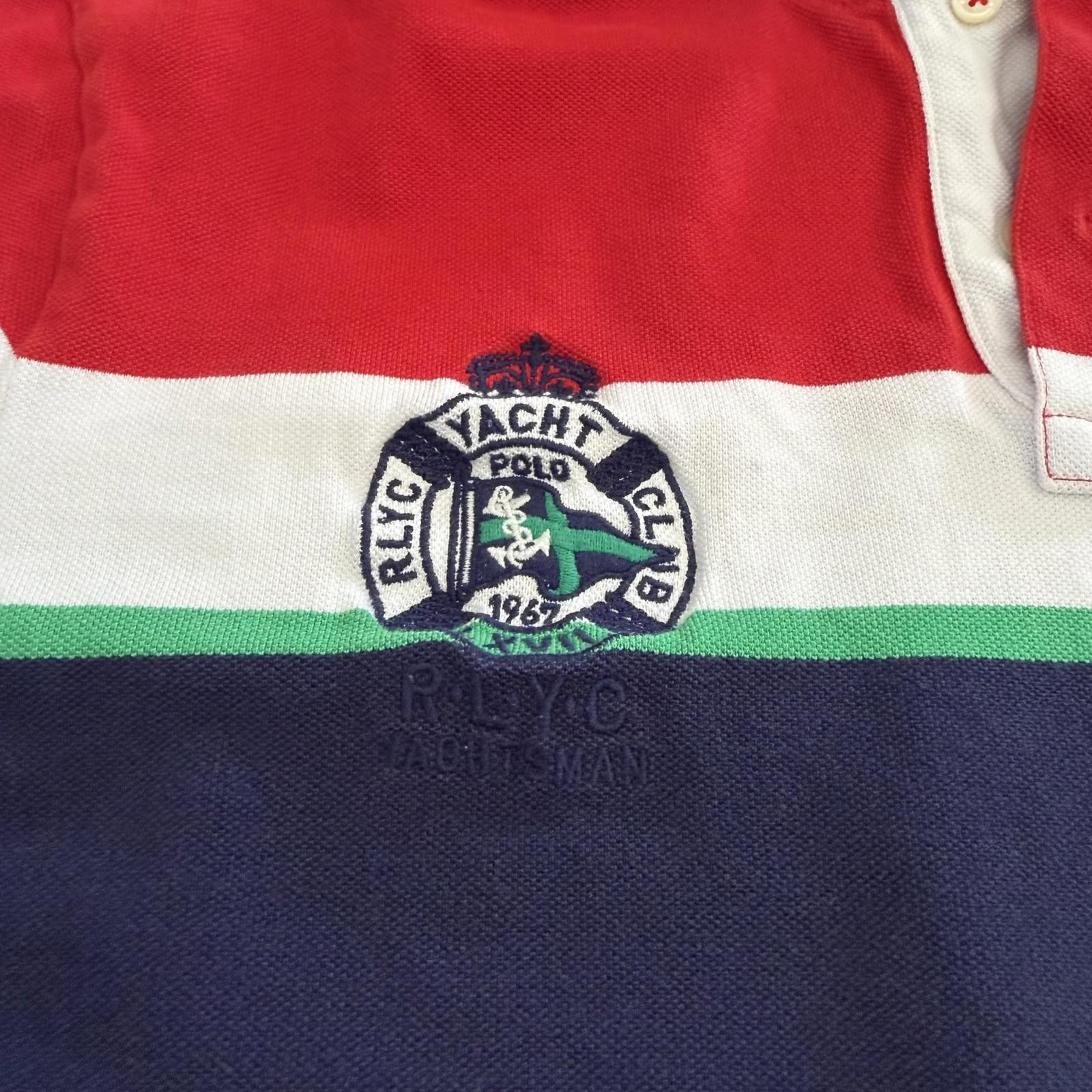 Polo Ralph Lauren Polo Ralph Lauren Yacht Club Big Pony 3 Striped Polo Preppy Size US XL / EU 56 / 4 - 10 Thumbnail