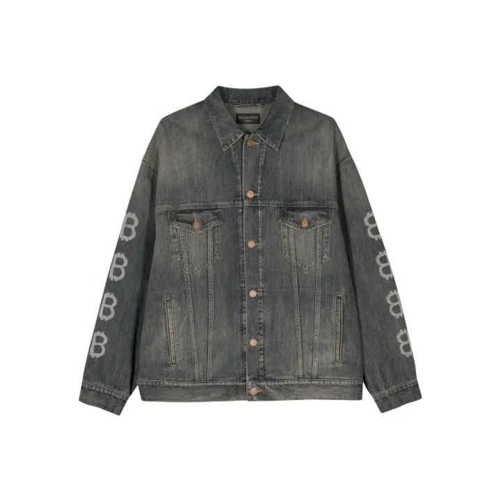 Balenciaga Balenciaga Blue Denim Oversized Jacket 0079 Size US M / EU 48-50 / 2 - 1 Thumbnail