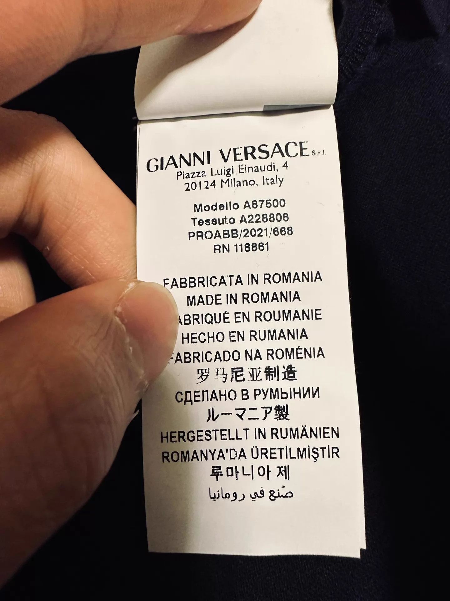 Versace Versace Color Logo Embroidered Short Sleeve T-Shirt Size US XS / EU 42 / 0 - 8 Thumbnail