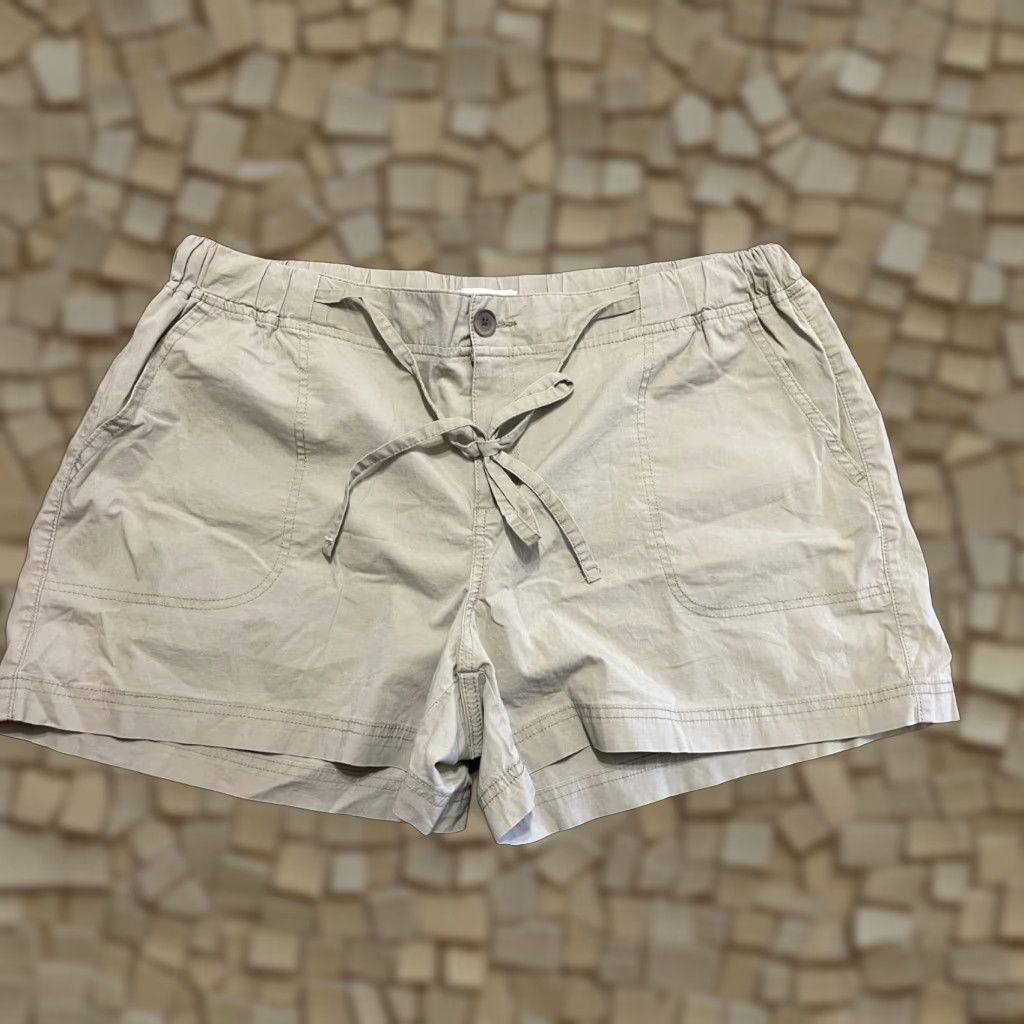 Merona Merona Shorts Men XL Tan Tie Waist Chino Casual Solid Print - Free Return Mens Size US 36 / EU 52 - 1 Thumbnail