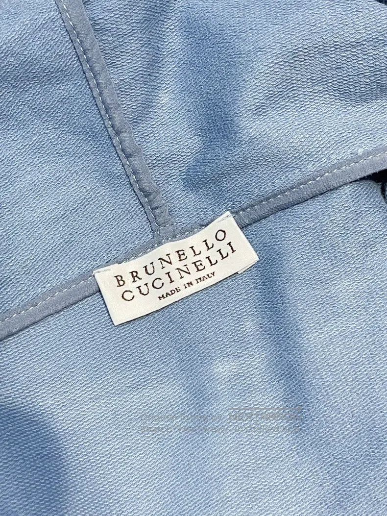 Brunello Cucinelli Brunello Cucinelli Light Blue Long Sleeve Zip-Up Hooded Sp Size XS / US 0-2 / IT 36-38 - 3 Thumbnail