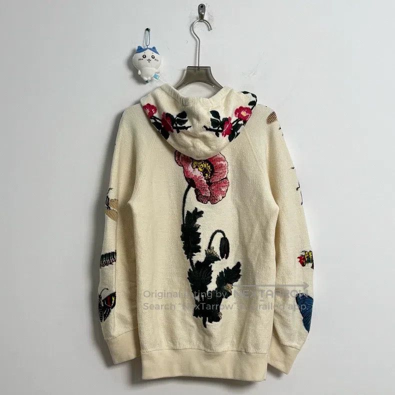 Gucci Gucci Embroidered flower butterfly catwalk knitted hoodie Size US XS / EU 42 / 0 - 3 Thumbnail