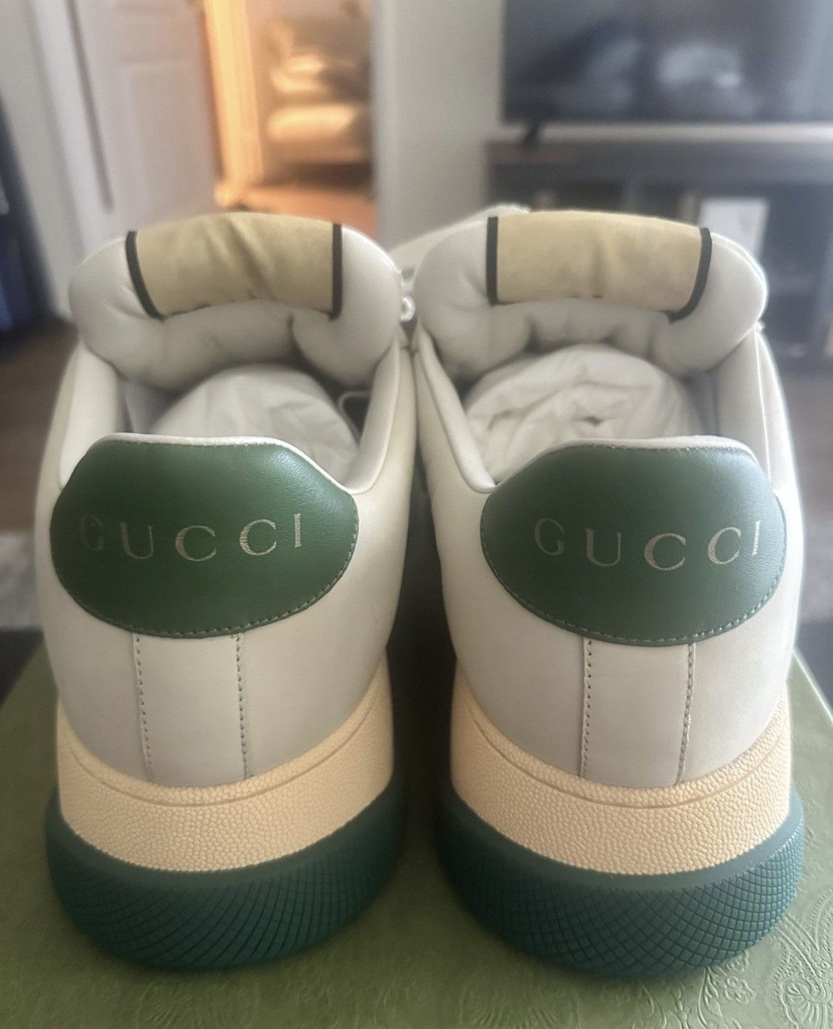 Gucci Gucci Mens Leather Screener Sneakers Size US 11.5 / EU 44-45 - 6 Thumbnail