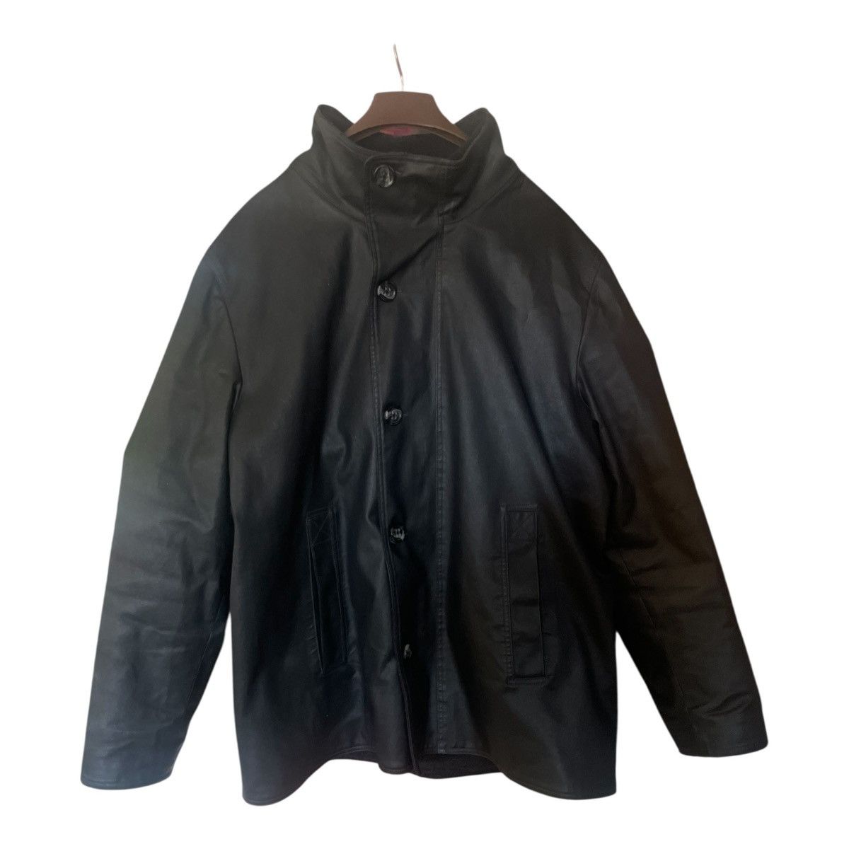 Other M0851 Men's XL Black Cotton Blend Wool Lined Button & Zipper Size US XL / EU 56 / 4 - 3 Thumbnail
