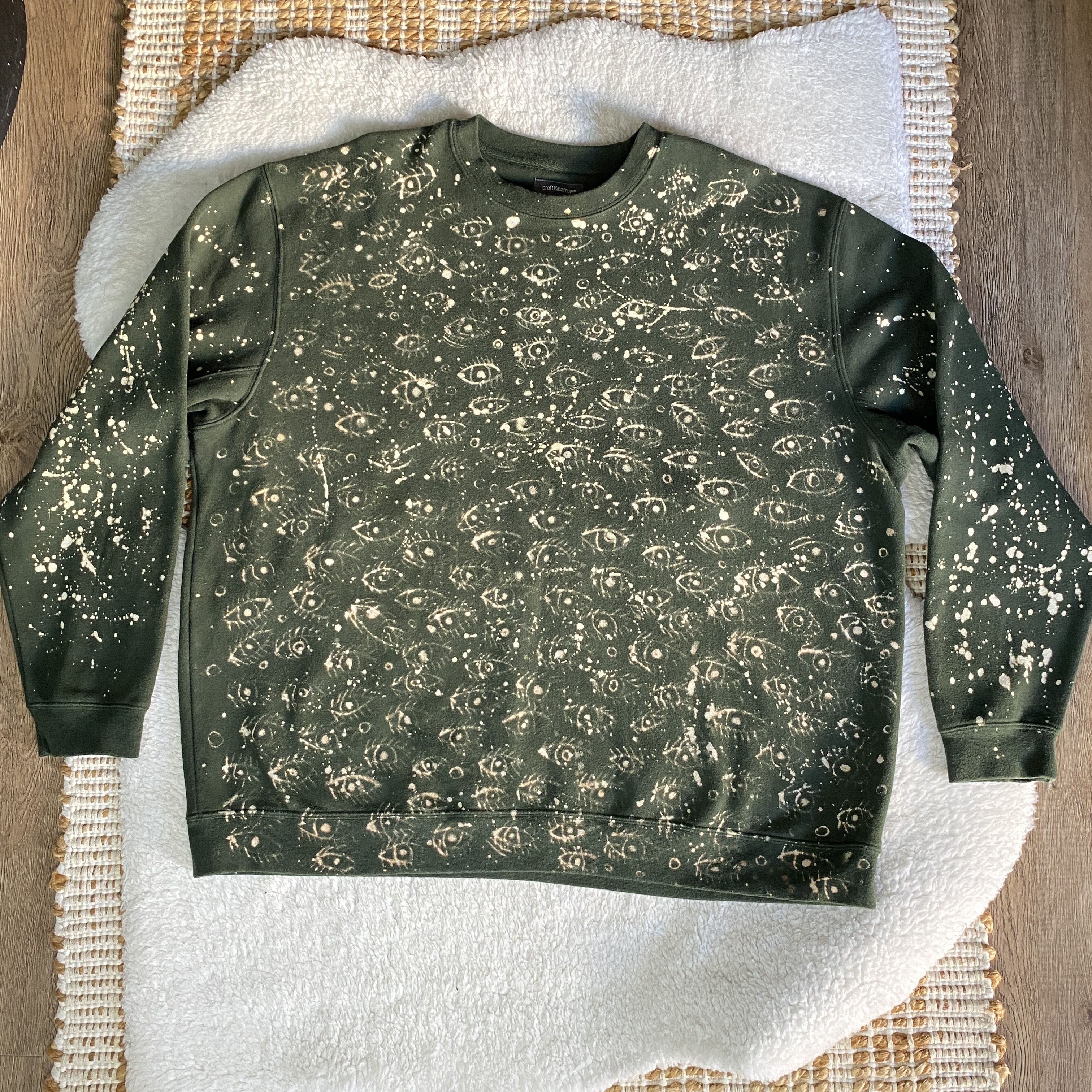 Croft & Barrow Handmade Reworked Croft & Barrow Bleach Dyed Sweatshirt Size US XL / EU 56 / 4 - 1 Thumbnail