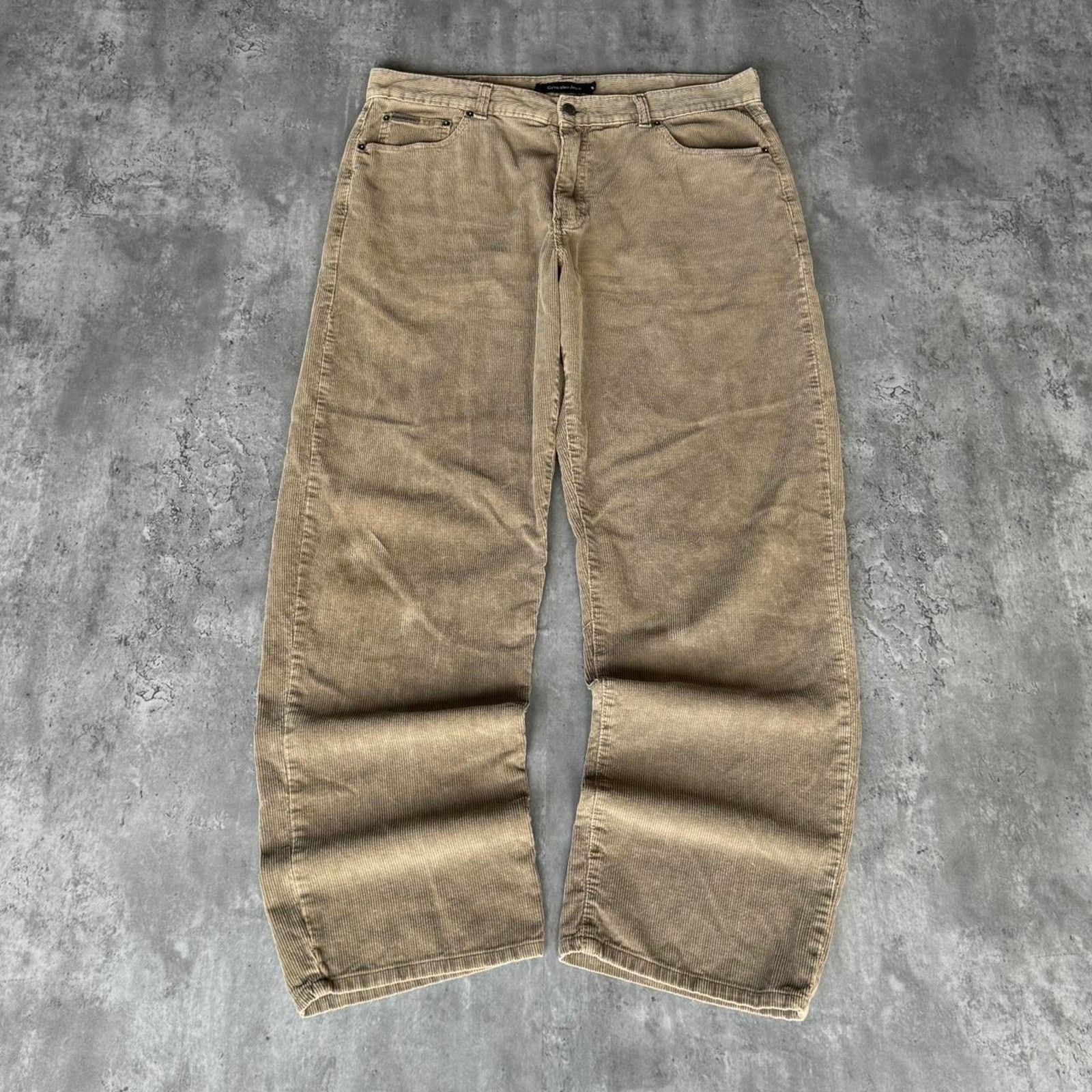 Calvin Klein × Designer × Vintage Vintage Y2K Calvin Klein Baggy Corduroy Skater Cyber Pants Size US 38 / EU 54 - 1 Thumbnail
