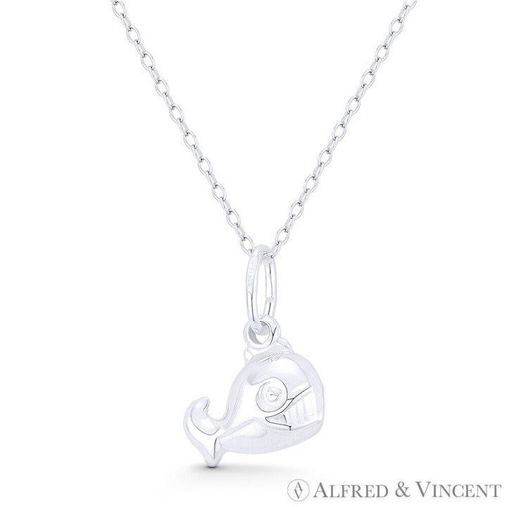 Other Smiling Whale Sealife Charm Hollow 3D Pendant Size ONE SIZE - 1 Preview